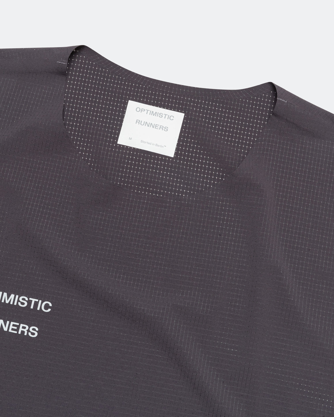 Optimistic Runners - Perforated Crop Tank Top - Blueberry - Up There Athletics