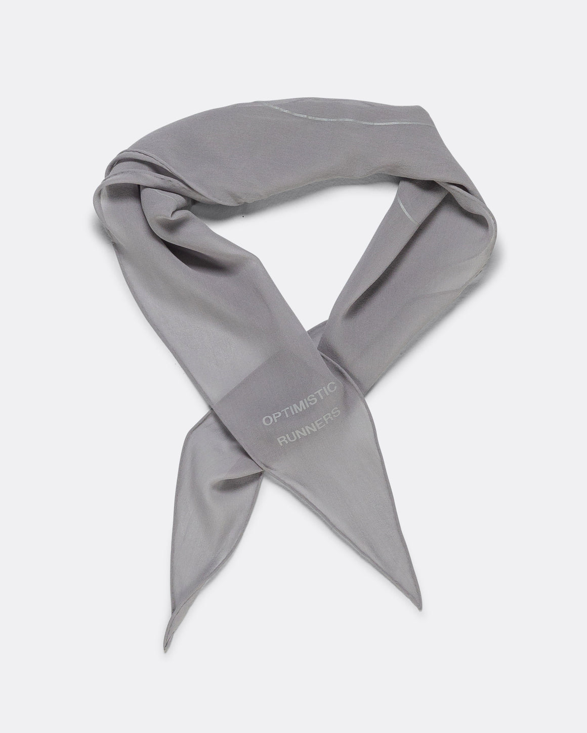 Optimistic Runners - Symbol Silk Scarf - Light Grey - Up There Athletics