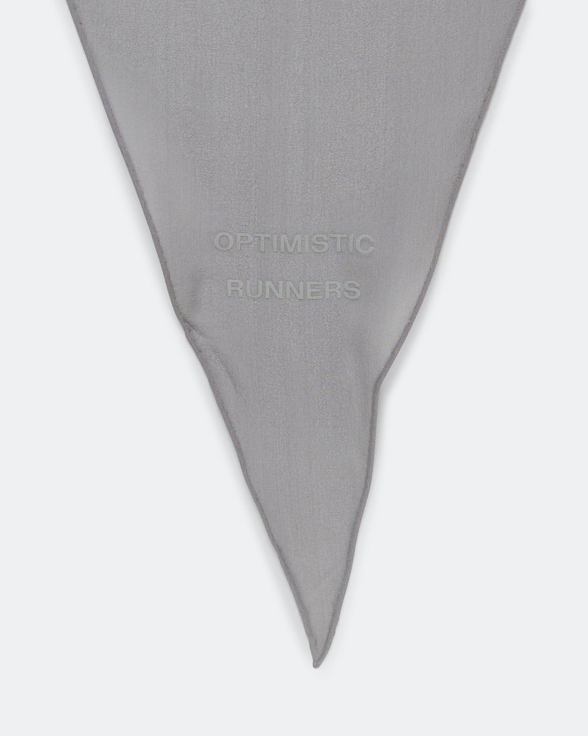 Optimistic Runners - Symbol Silk Scarf - Light Grey - Up There Athletics