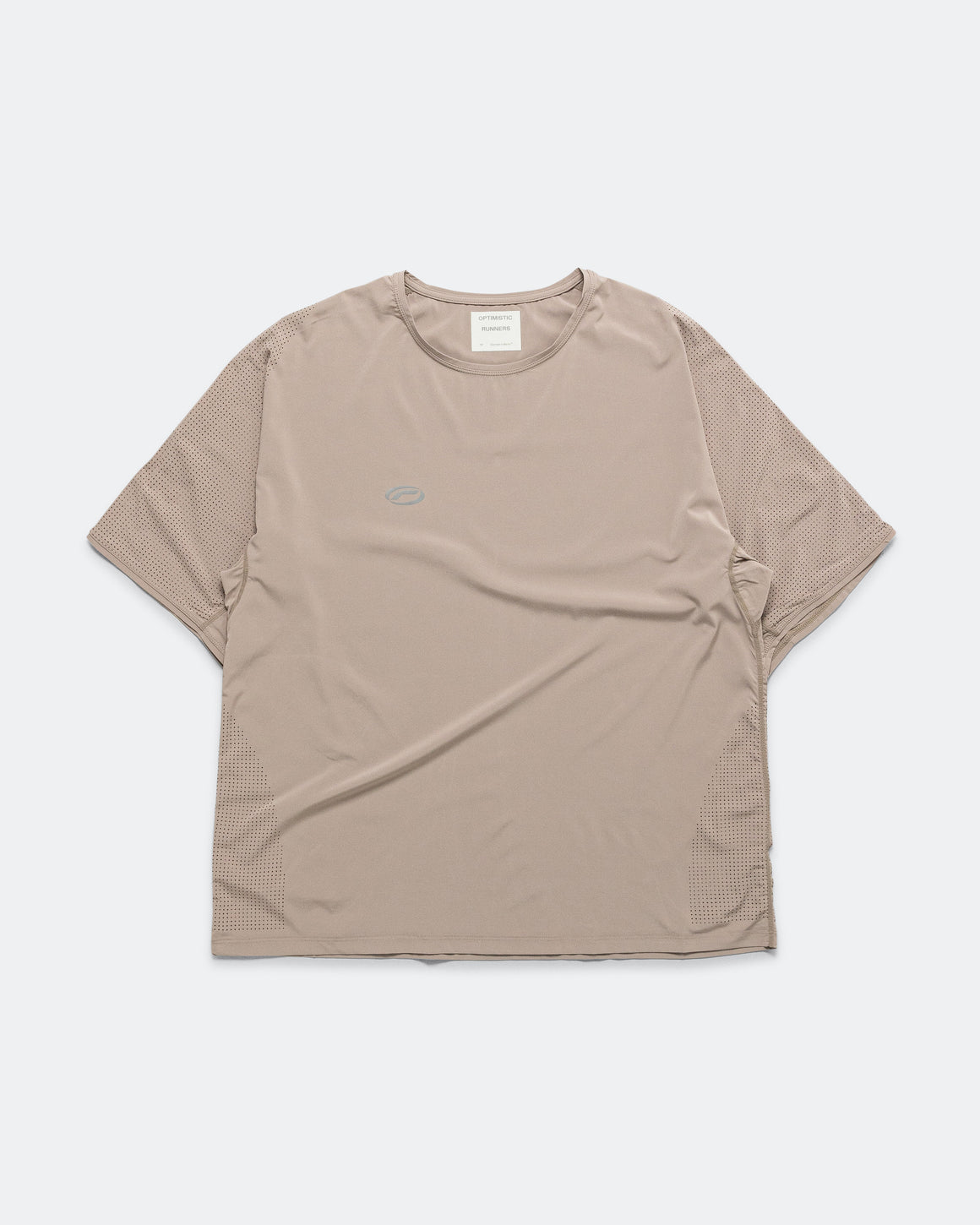 Optimistic Runners - Perforated T-Shirt - Camel - Up There Athletics