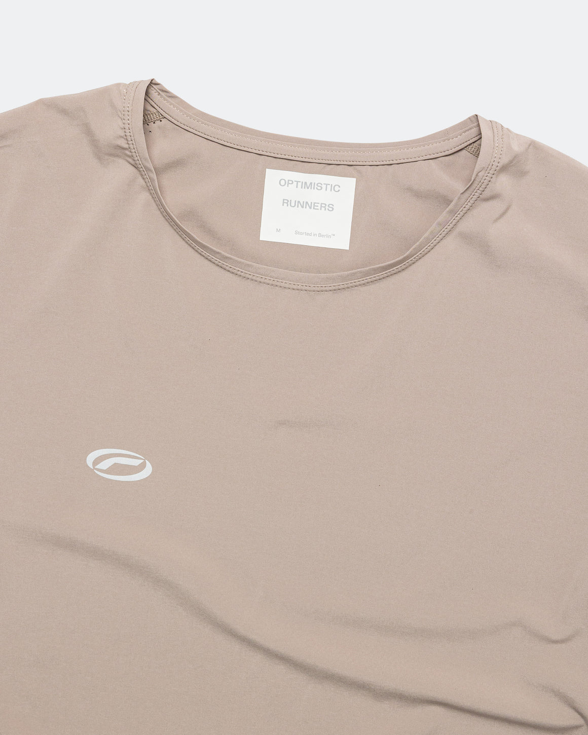Optimistic Runners - Perforated T-Shirt - Camel - Up There Athletics