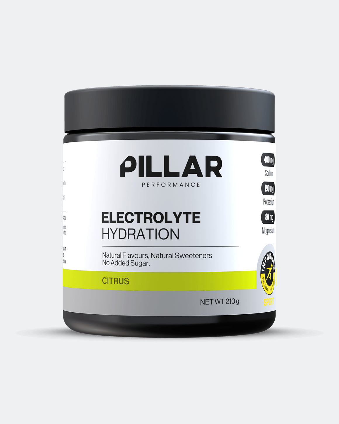 Pillar Performance - Electrolyte Hydration Jar 30 Serves - Citrus - Up There Athletics
