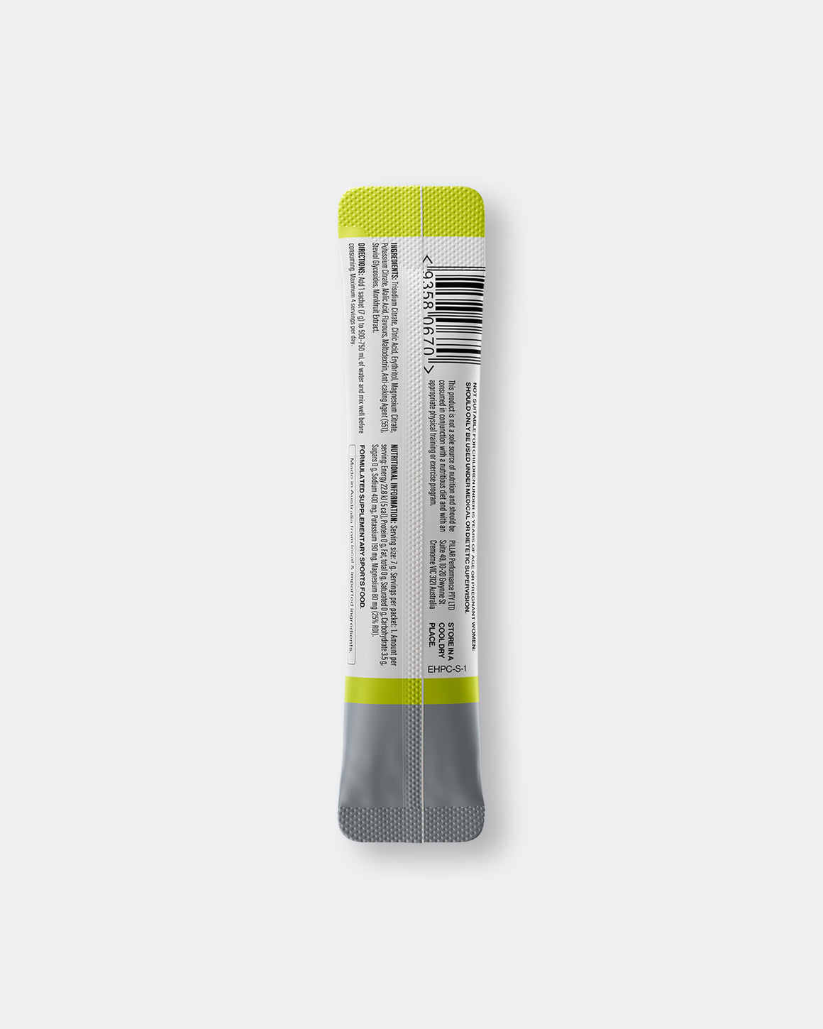 Pillar Performance - Electrolyte Hydration Sachets 15 Serves - Citrus - Up There Athletics