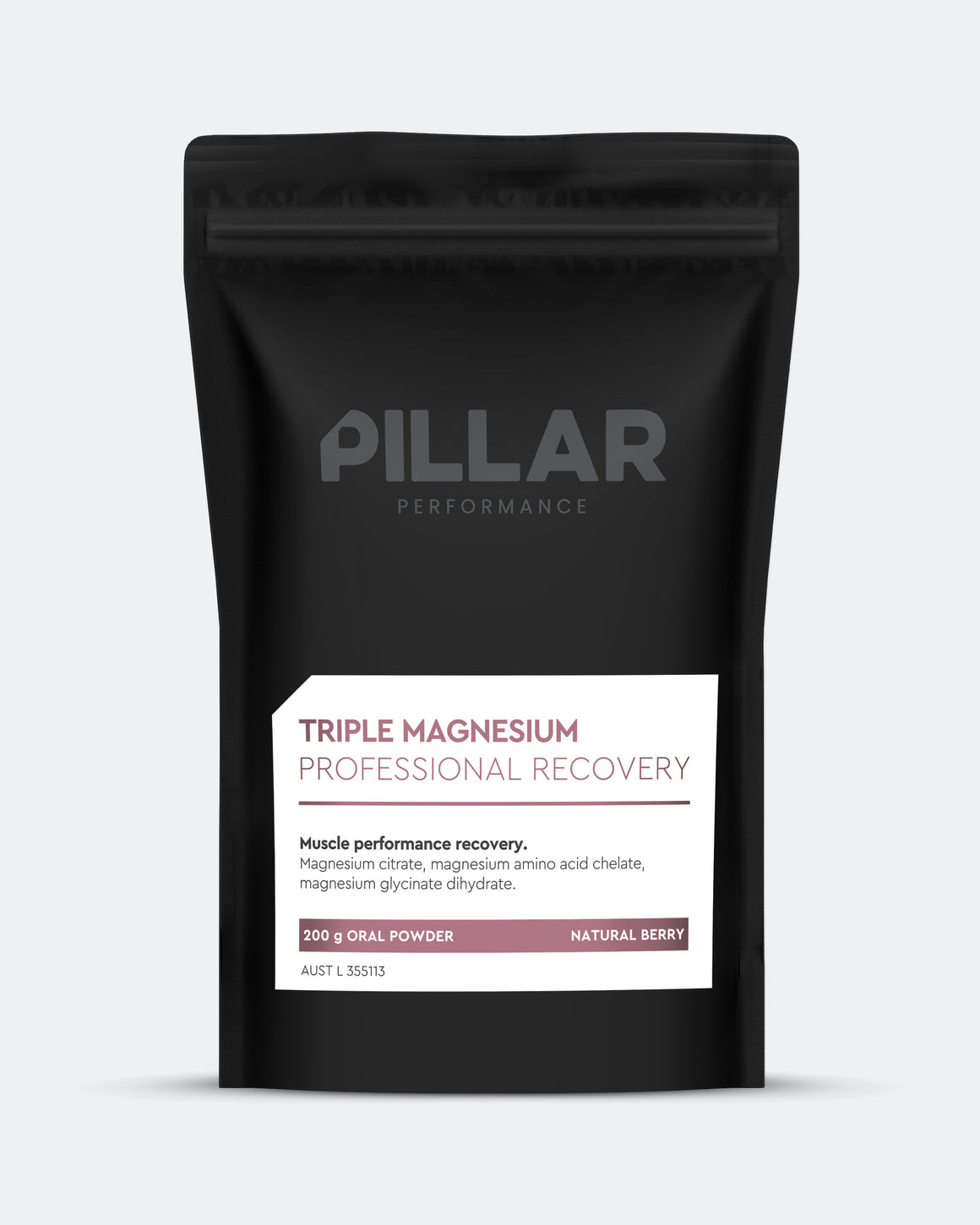 Pillar Performance - Triple Magnesium Powder Pouch - Natural Berry - Up There Athletics
