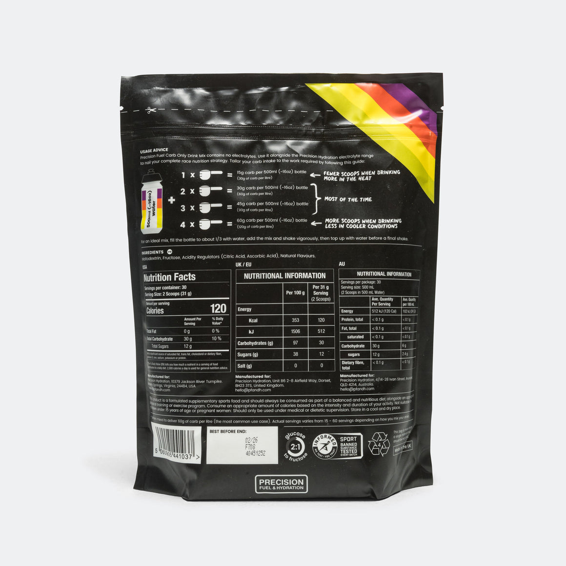 Precision - PF Carb Only Drink Mix - Up There Athletics