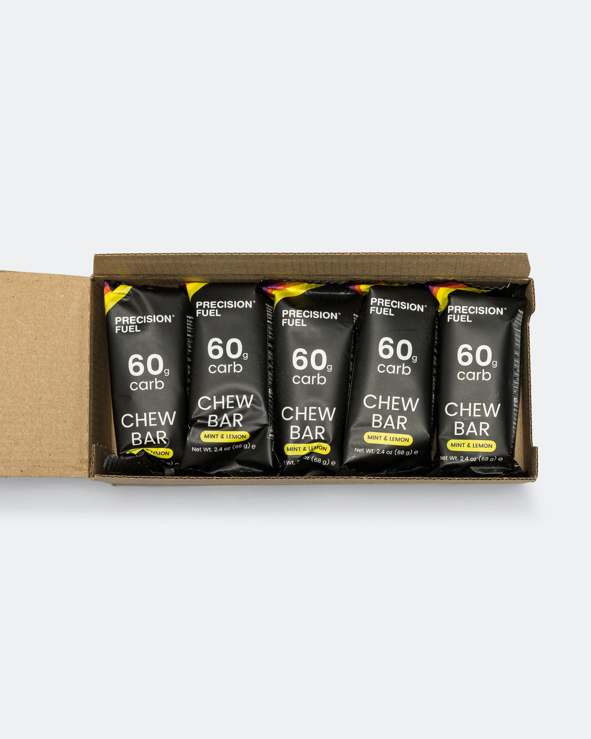 Precision - PF 60 Chew Bar - Mint & Lemon Flavour - Box of 10 - Up There Athletics
