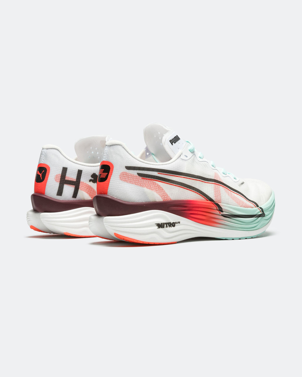 Puma - Womens Deviate NITRO Elite 3 HYROX - White/Glowing Red-Mint Melt - Up There Athletics
