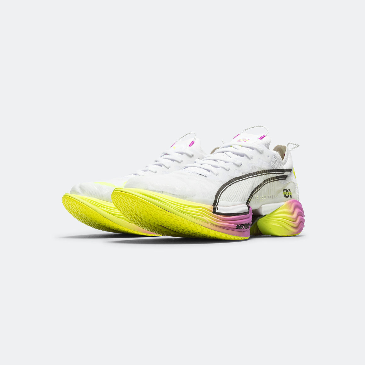 Puma - Mens Fast-R Nitro Elite 2 Ekiden Glow - White/Pure Magenta-Yellow Alert - Up There Athletics