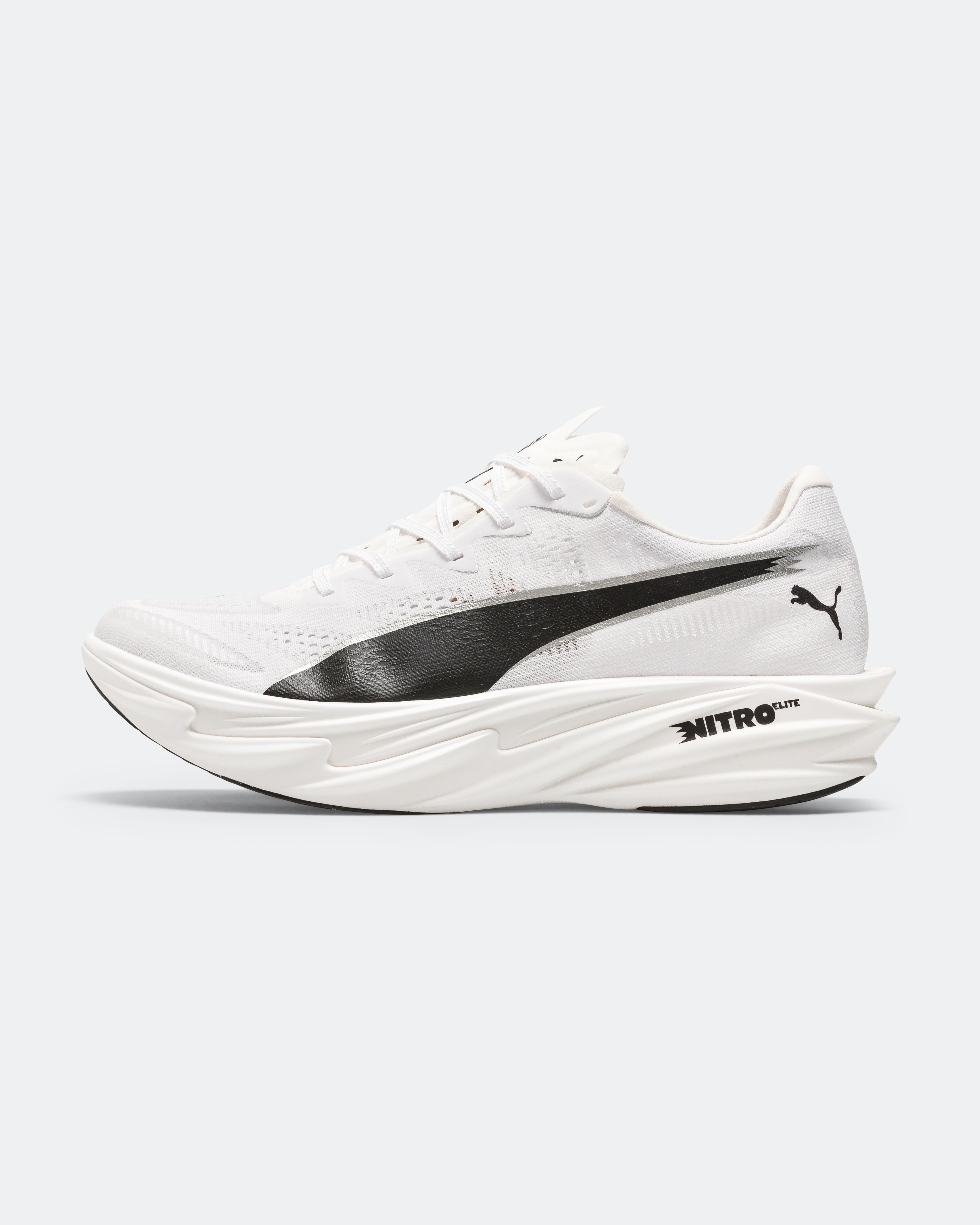 Puma - Mens Deviate NITRO Elite 4 - White/Black | Up There Athletics