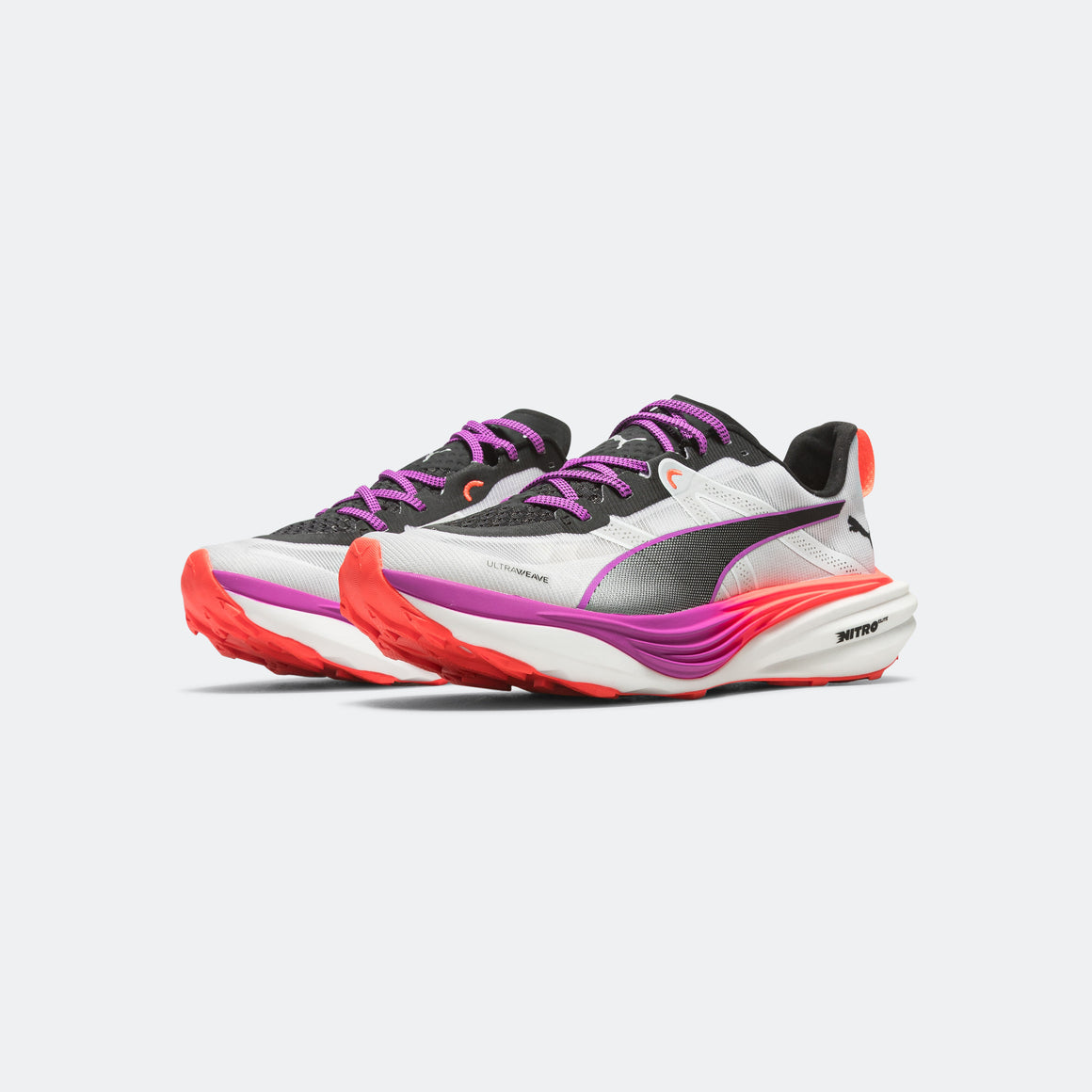 Puma - Womens Deviate NITRO Elite Trail - White/Glowing Red-Pure Magenta - Up There Athletics