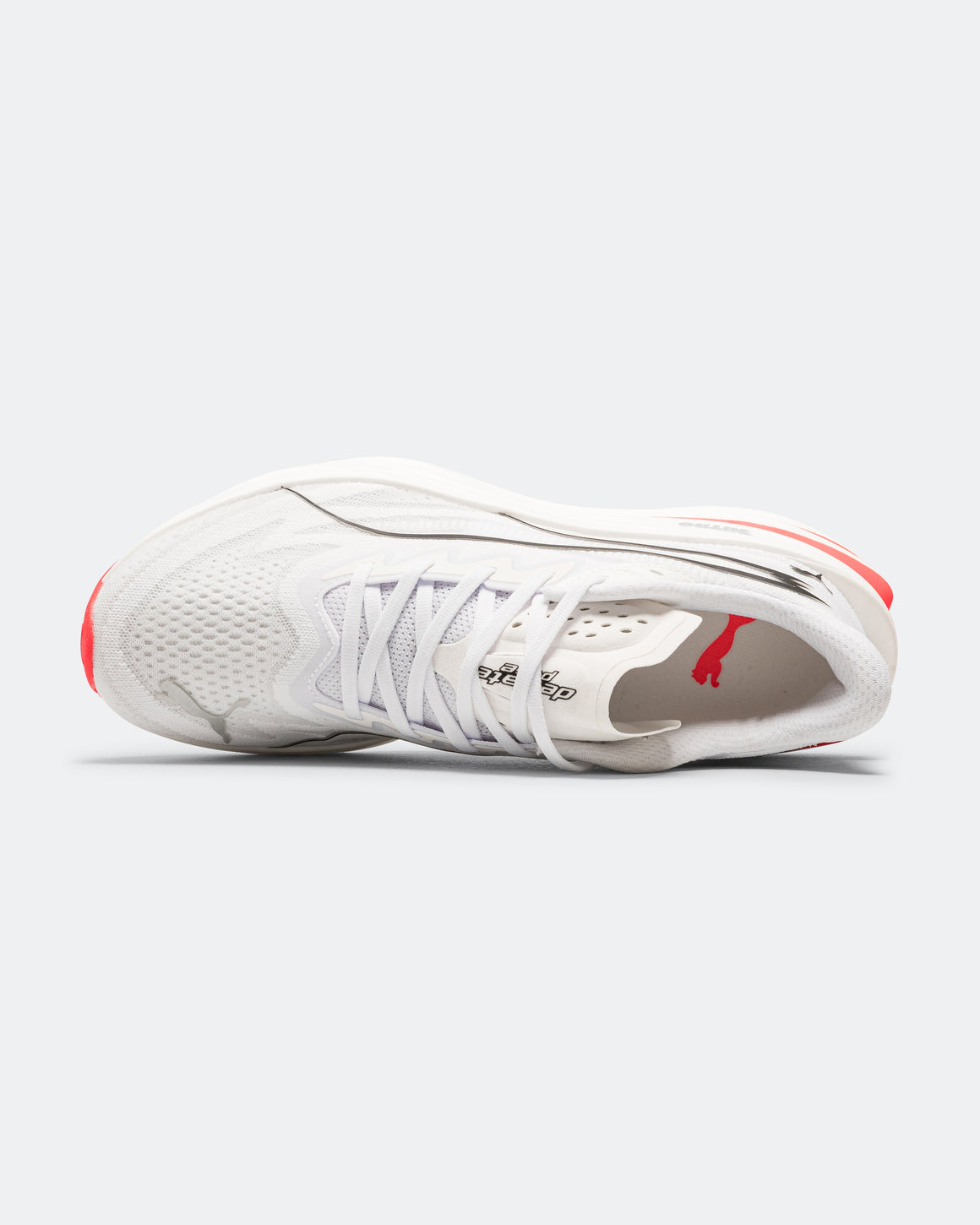 Puma - Mens Deviate Pure NITRO - Puma White/Ultra Red - Up There Athletics