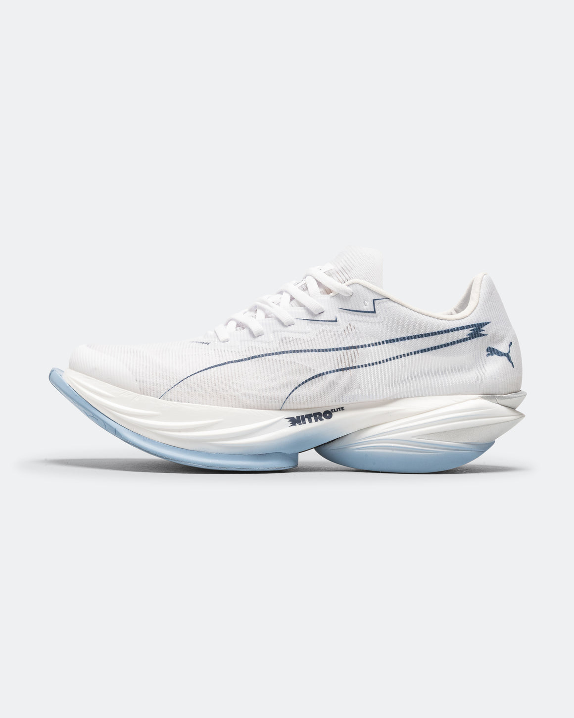 Puma - Mens Fast-R NITRO Elite 3 - White/Chambray - Up There Athletics