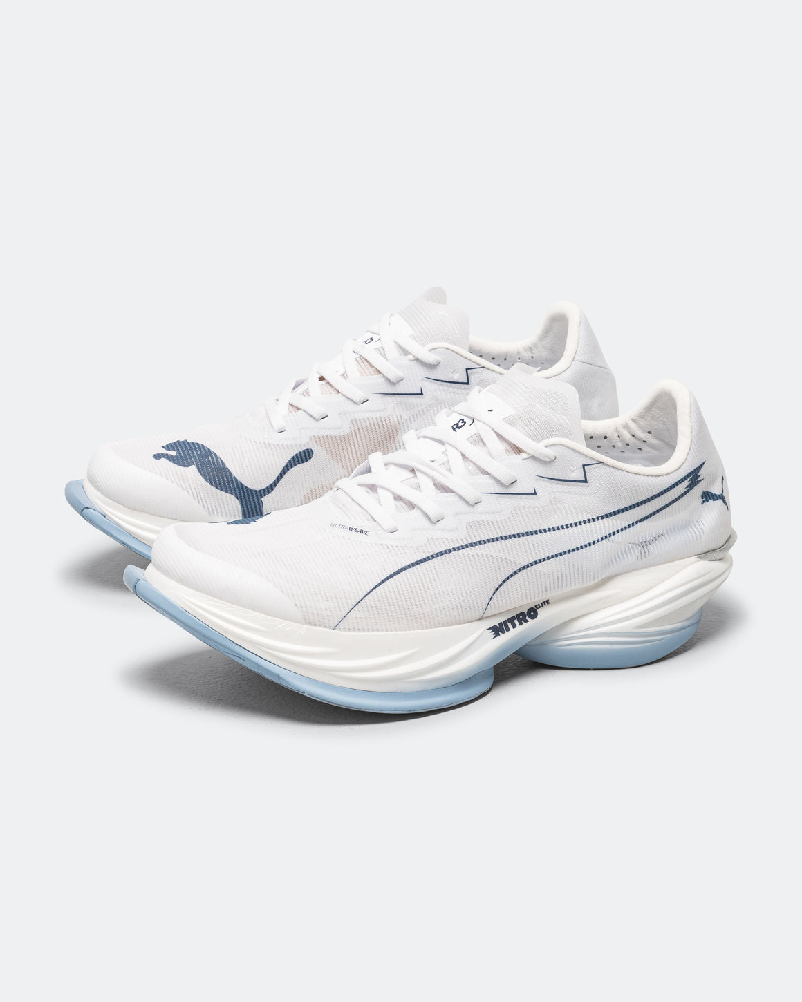 Puma - Mens Fast-R NITRO Elite 3 - White/Chambray - Up There Athletics