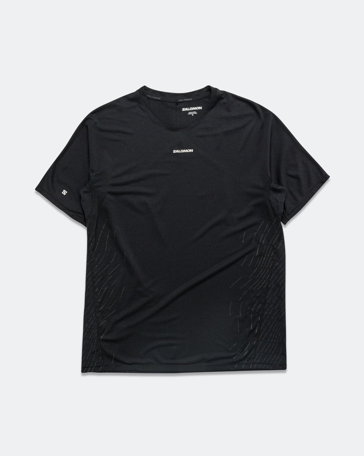 Salomon - Mens Sense Aero SS Tee GFX - Deep Black/Black Beauty - Up There Athletics