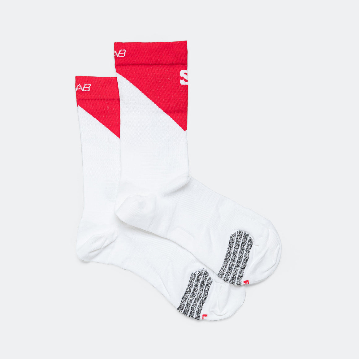 Salomon - S/Lab Phantasm Crew Socks - White/Fiery red - Up There Athletics