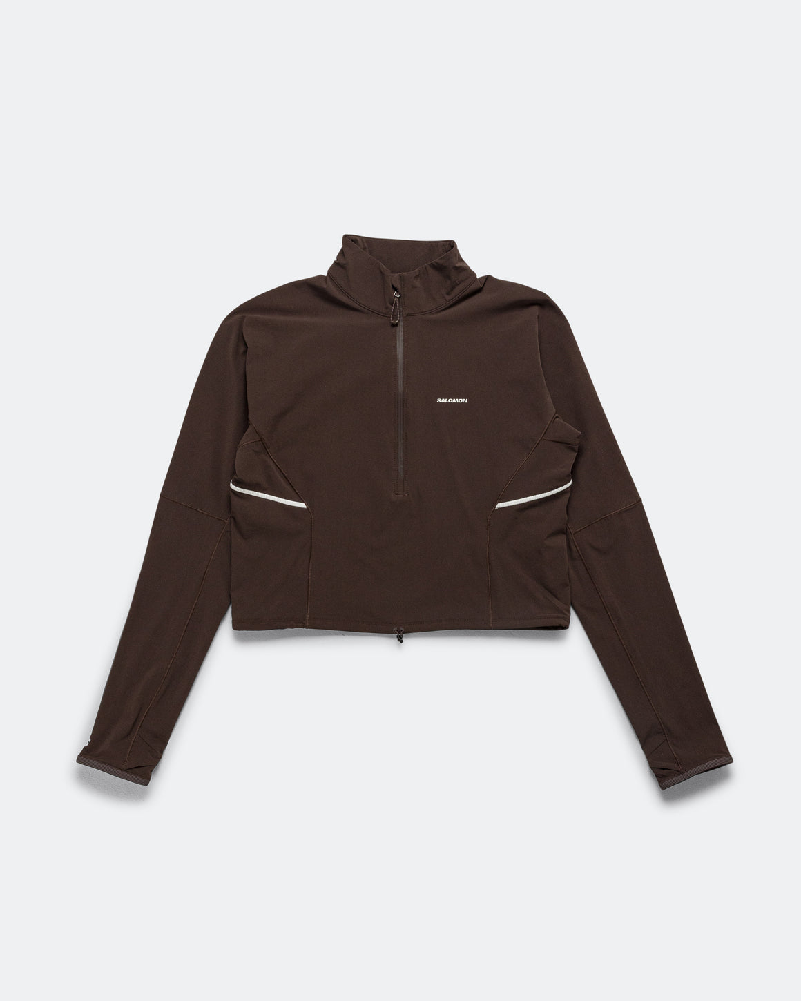 Salomon - Womens Sense Aero Hybrid Pullover - Coffee Bean - Up There Athletics
