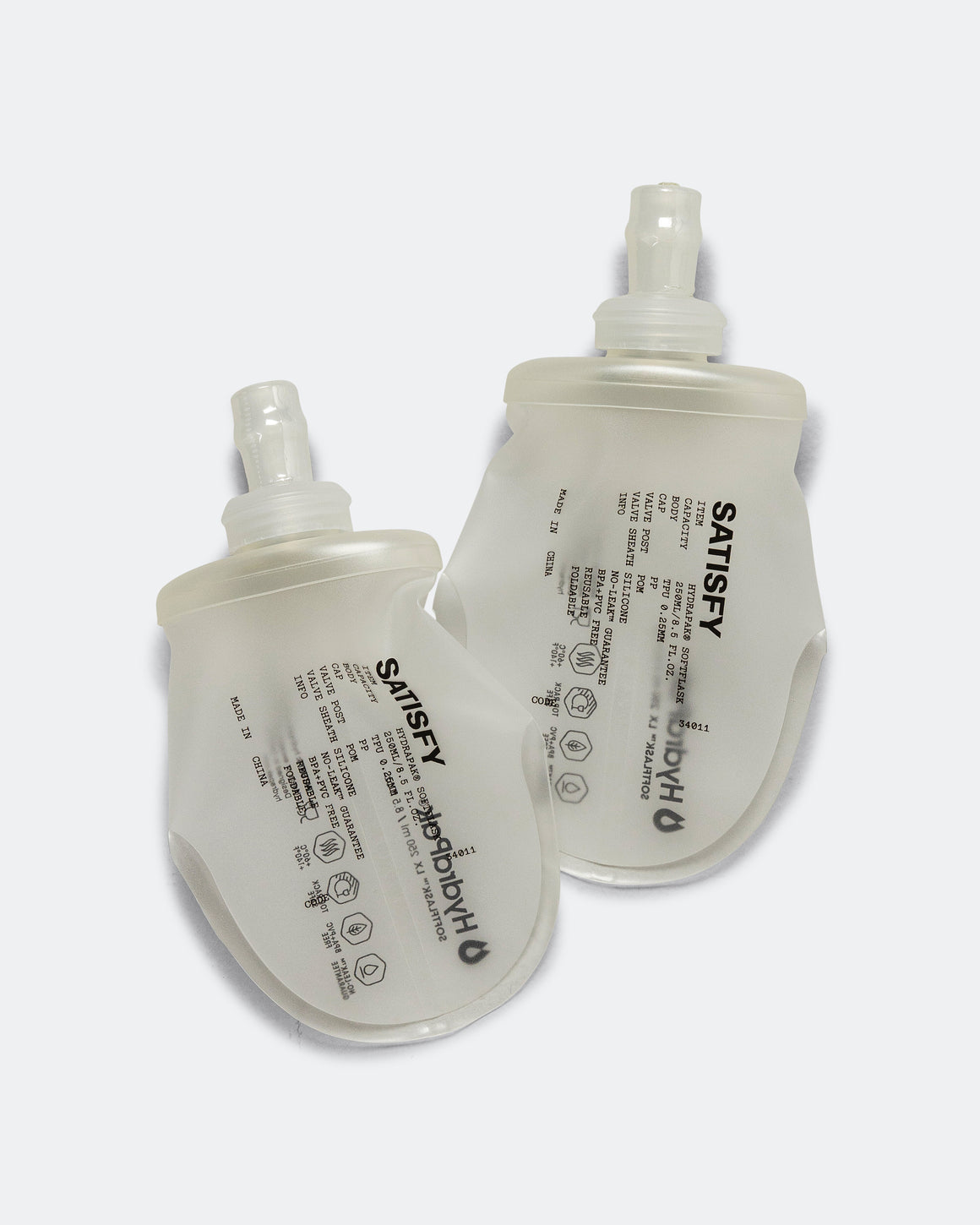 Satisfy - HydraPak Soft Flask 250ml 2-Pack - Transparent - Up There Athletics