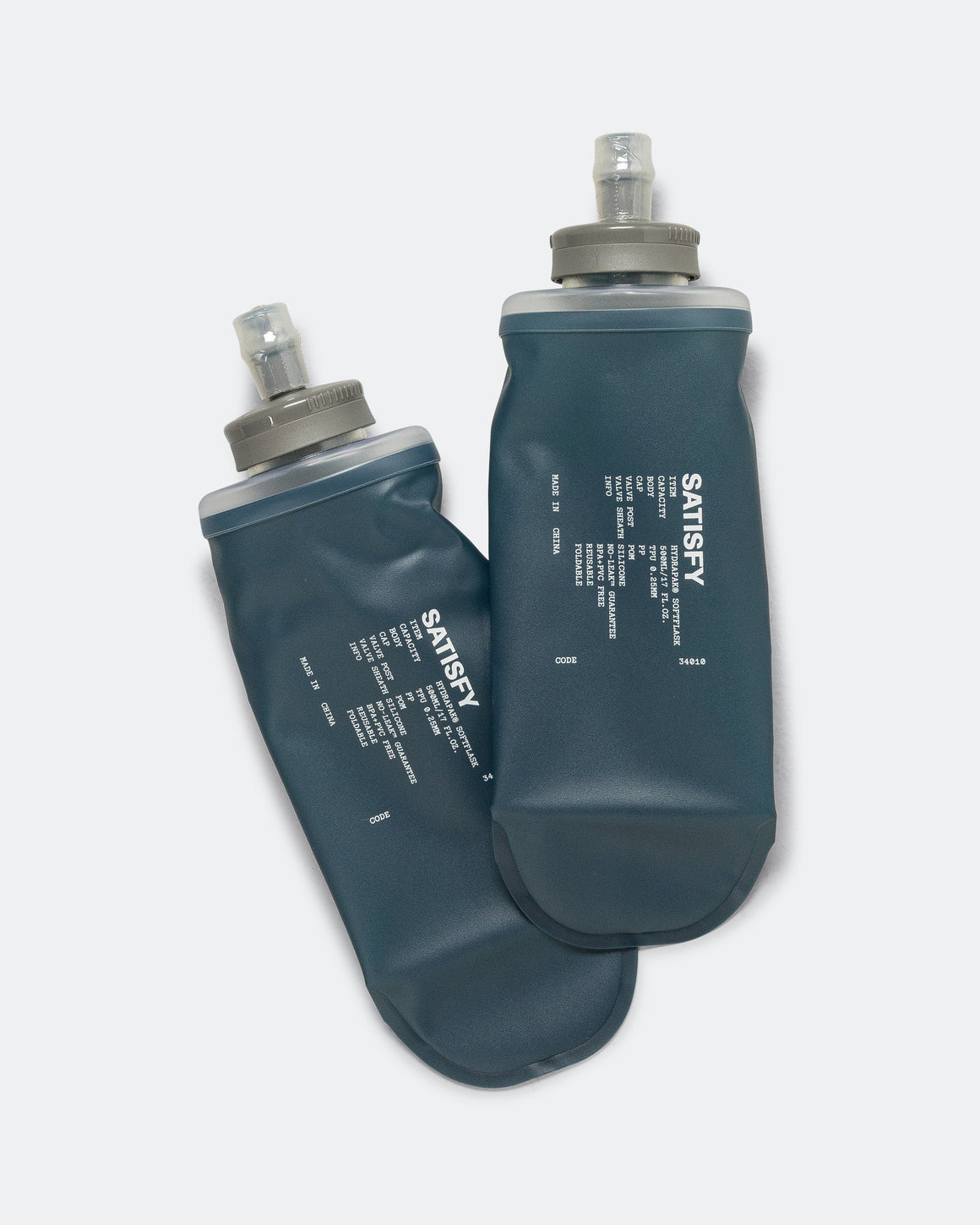 Satisfy - HydraPak Soft Flask 500ml 2-Pack - Dark Slate - Up There Athletics