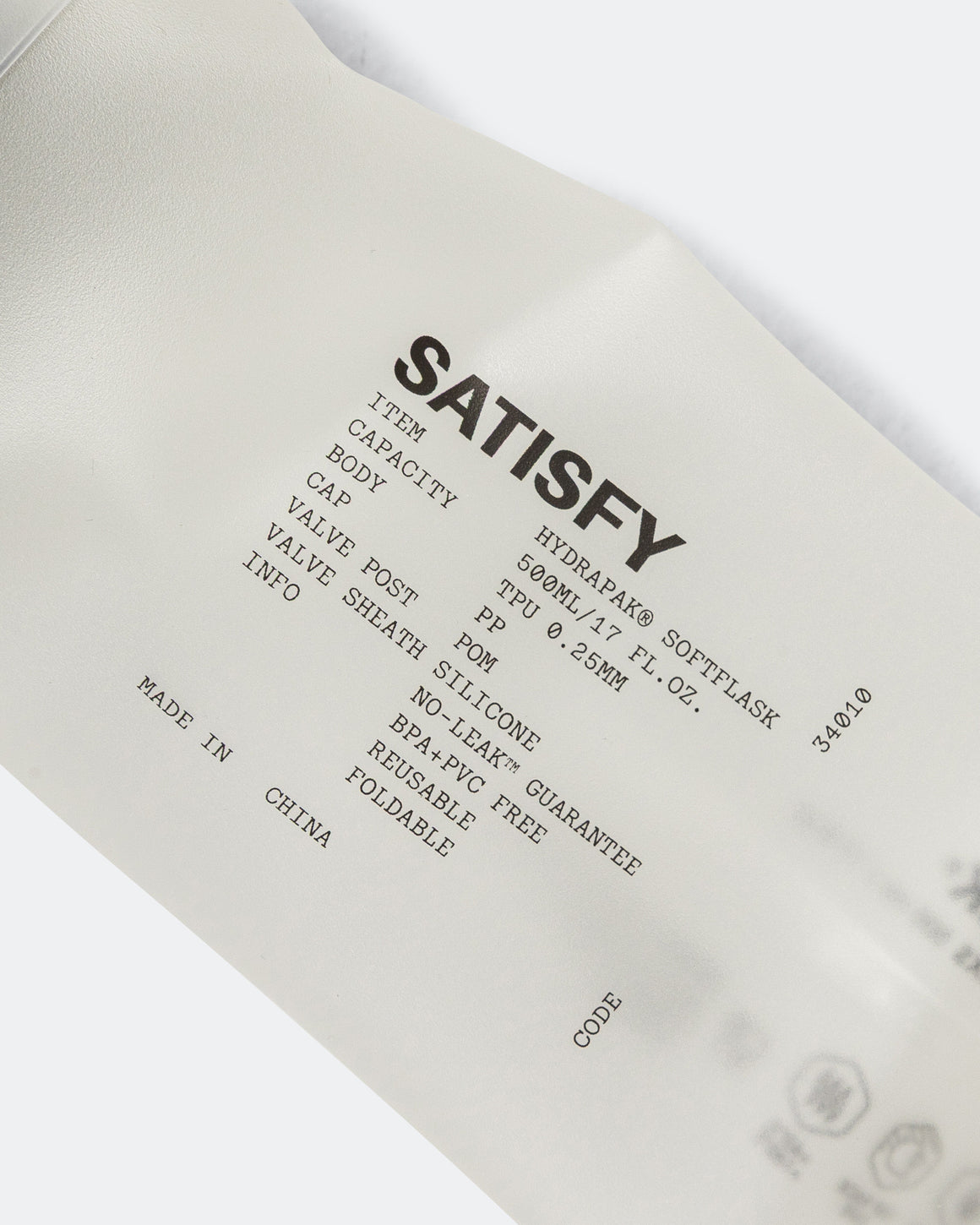 Satisfy - HydraPak Soft Flask 500ml 2-Pack - Transparent - Up There Athletics