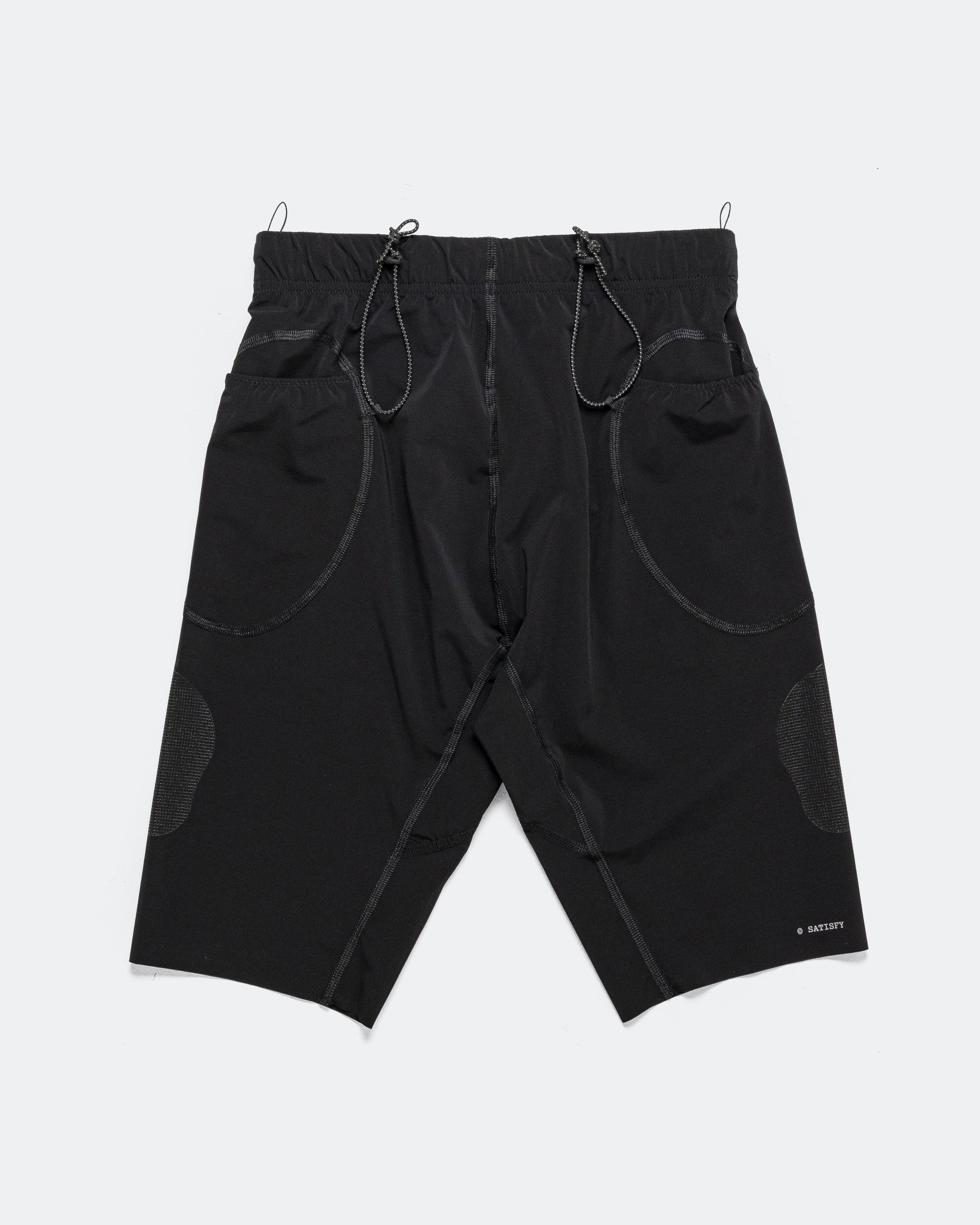 Satisfy - Justice Cordura 9in Half Tights - Black | Up There Athletics