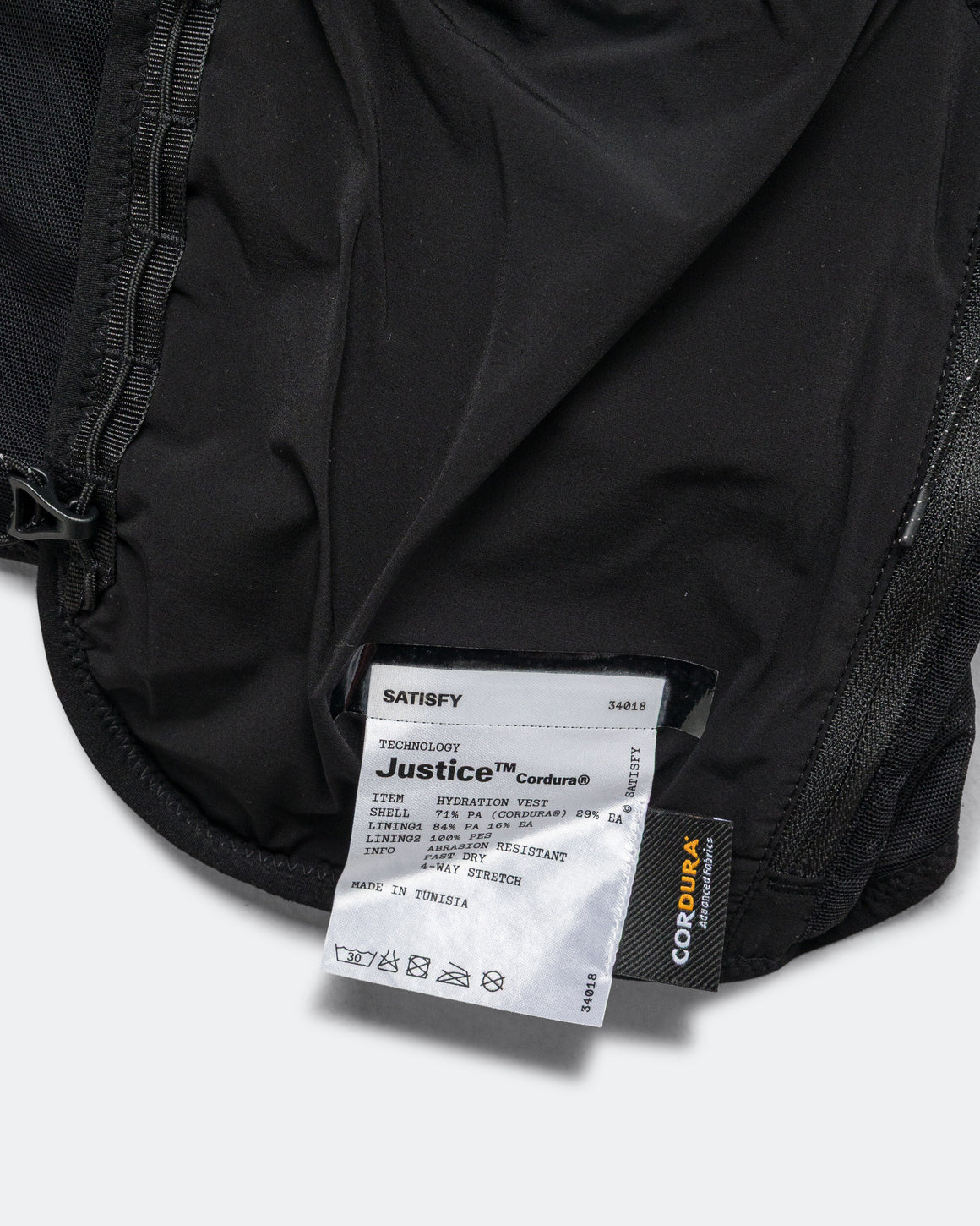 Satisfy - Justice Cordura Hydration - Black - Up There Athletics