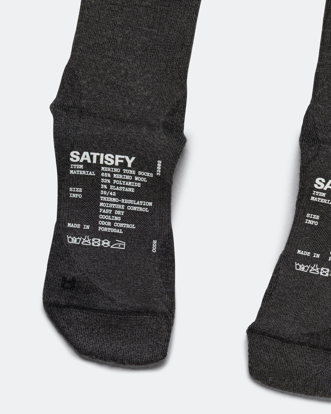Satisfy - Merino Nylon Tube Socks - Black Tie Dye - Up There Athletics