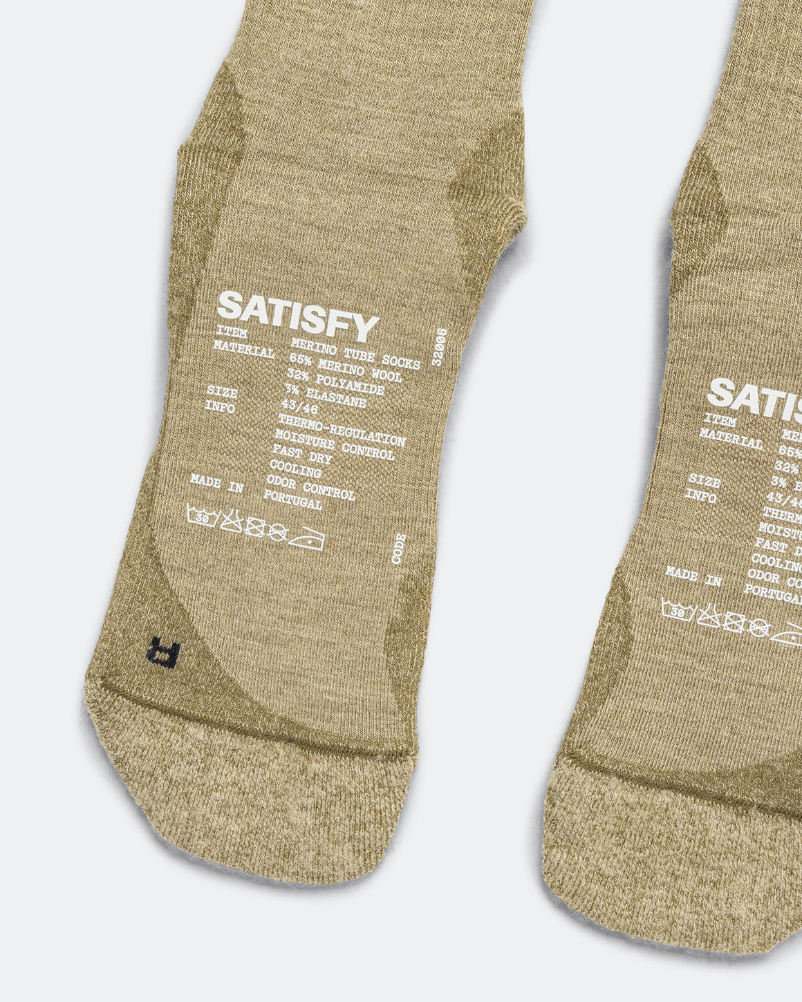 Satisfy - Merino Nylon Tube Socks - Tie Dye Covert Green - Up There Athletics