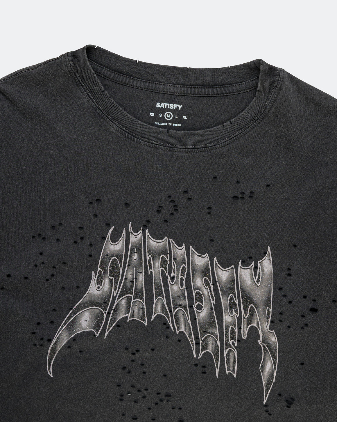 Satisfy - MothTech AirBrush Glitter T-Shirt - Aged Black - Up There Athletics