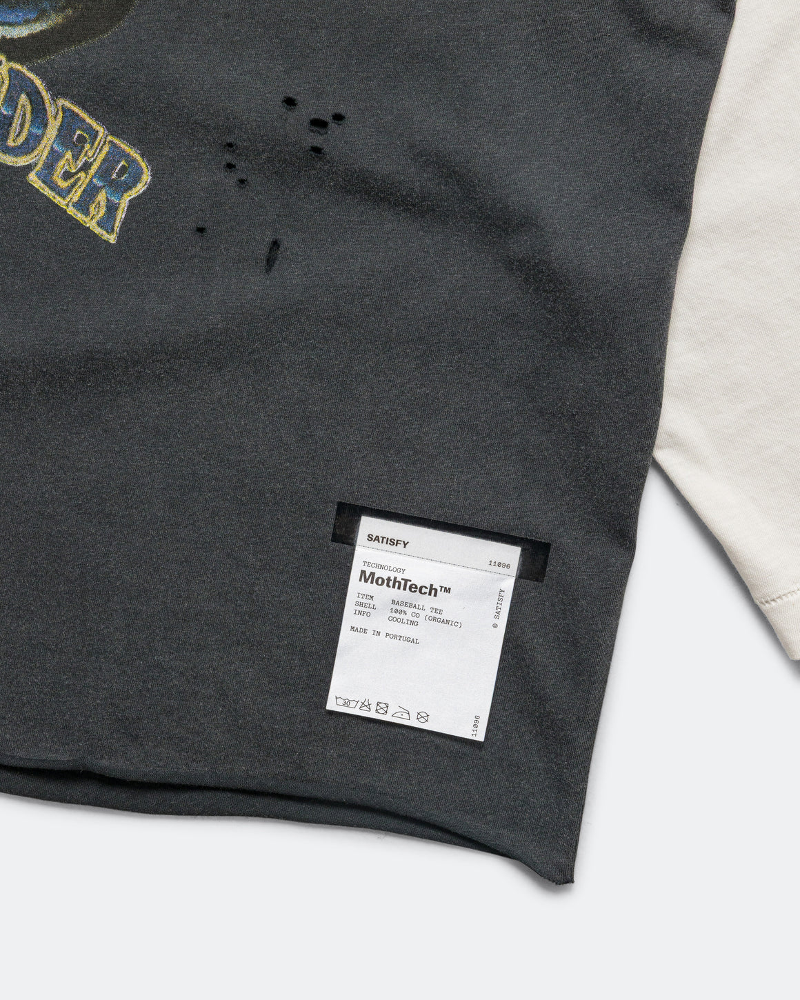 Satisfy - MothTech Baseball Tee - Off-White/Aged Black - Up There Athletics