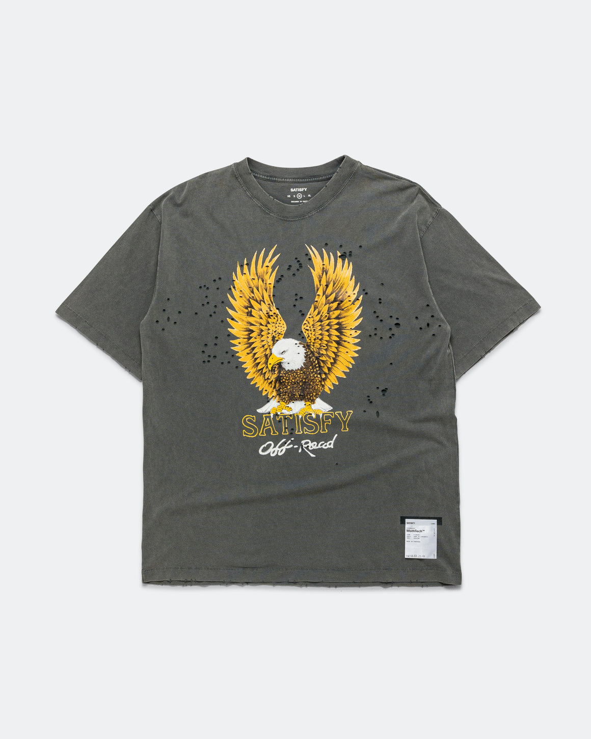 Satisfy - MothTech 'Eagle Off-Road' T-Shirt - Faded Black - Up There Athletics