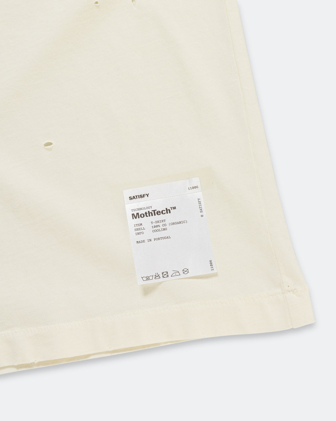 Satisfy - MothTech Logo T-Shirt - Aged Ecru - Up There Athletics