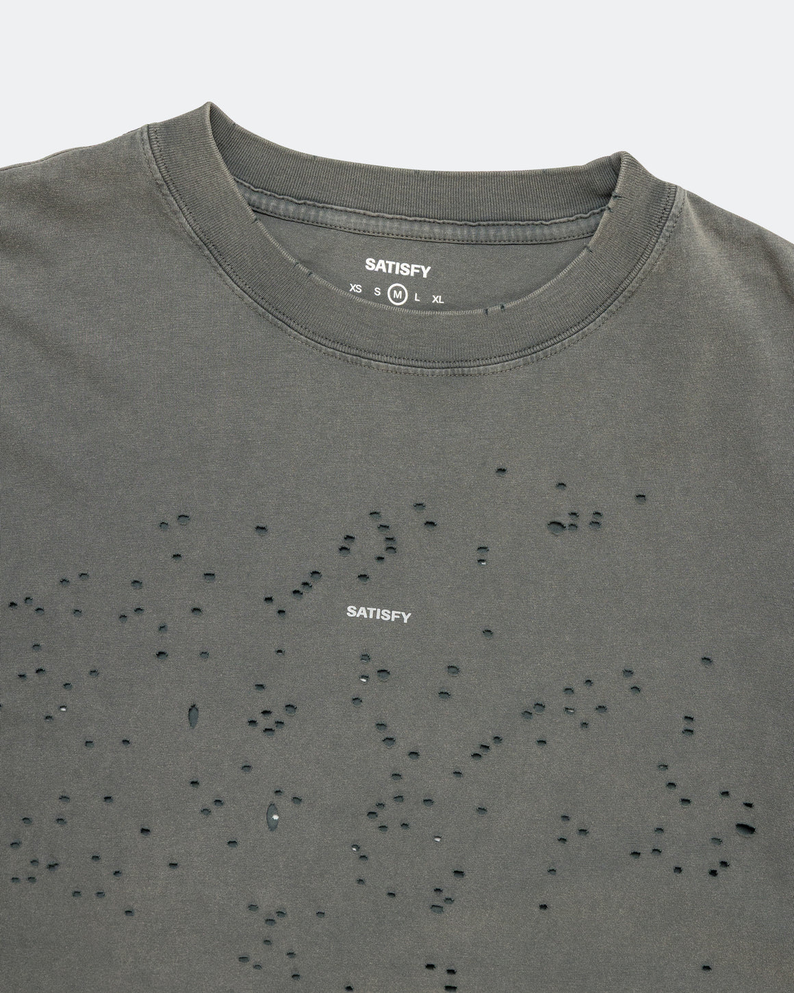 Satisfy - MothTech Logo T-Shirt - Faded Black SA - Up There Athletics