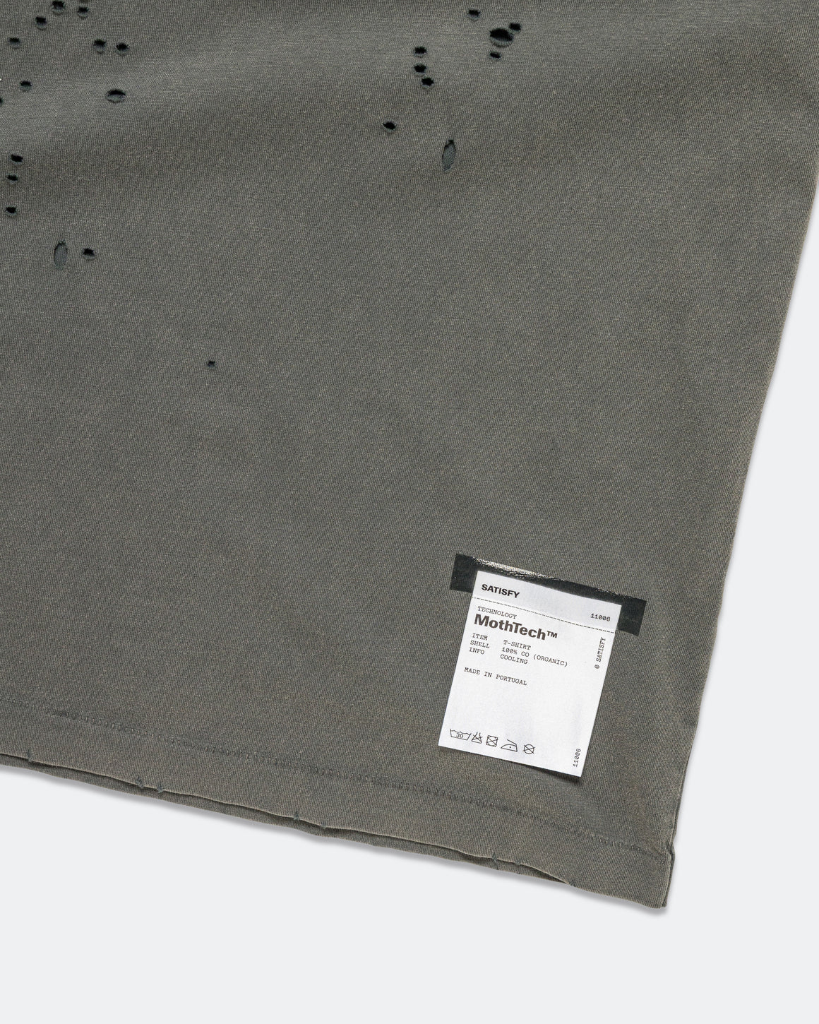 Satisfy - MothTech Logo T-Shirt - Faded Black SA - Up There Athletics