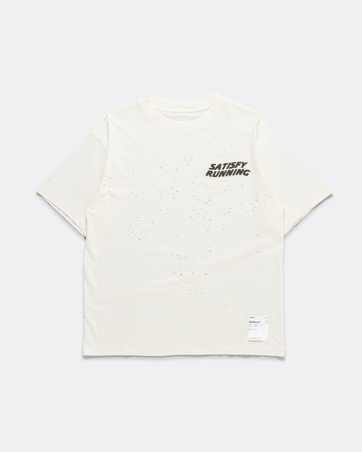 Satisfy - MothTech Logo T-Shirt - Off-White WA - Up There Athletics