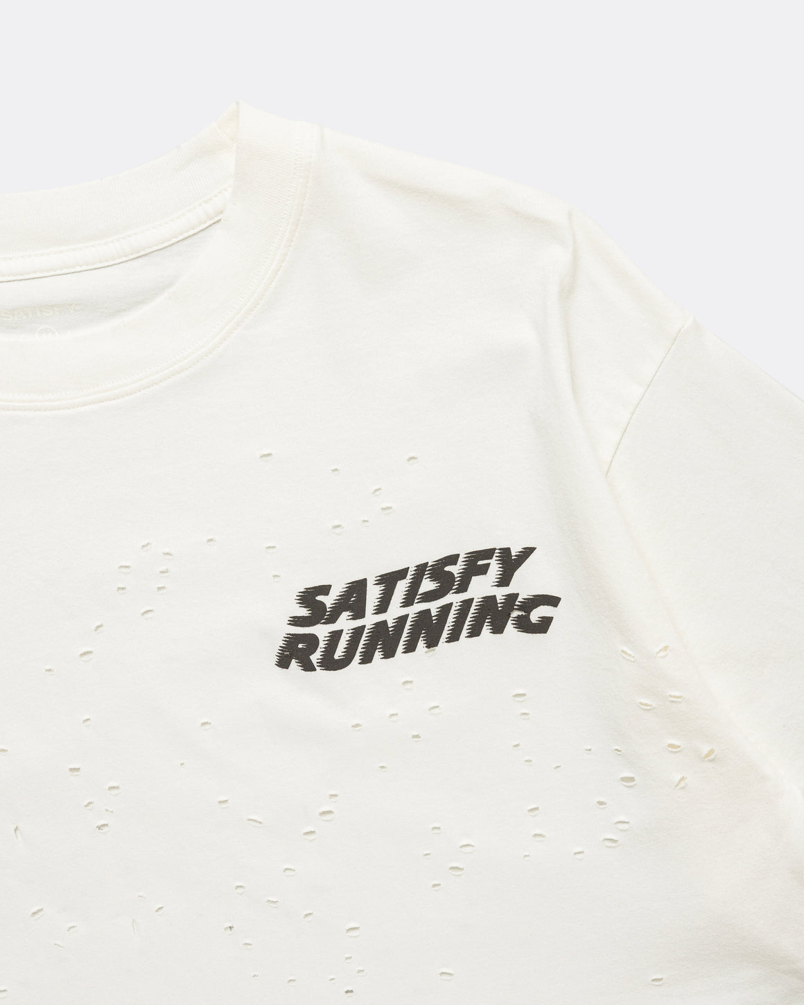 Satisfy - MothTech Logo T-Shirt - Off-White WA - Up There Athletics