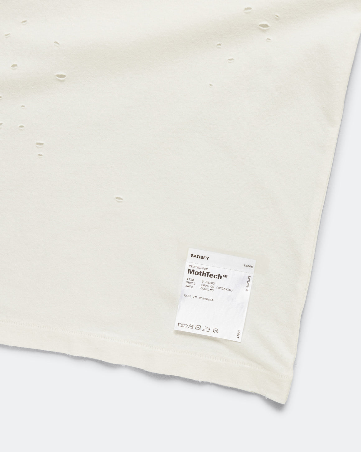 Satisfy - MothTech Logo T-Shirt - Off-White WA - Up There Athletics