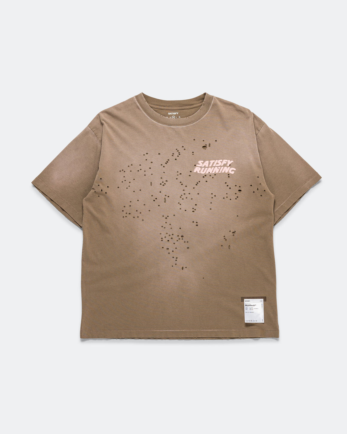 Satisfy - MothTech Logo T-Shirt - Sun Bleached Rain Drum WA - Up There Athletics