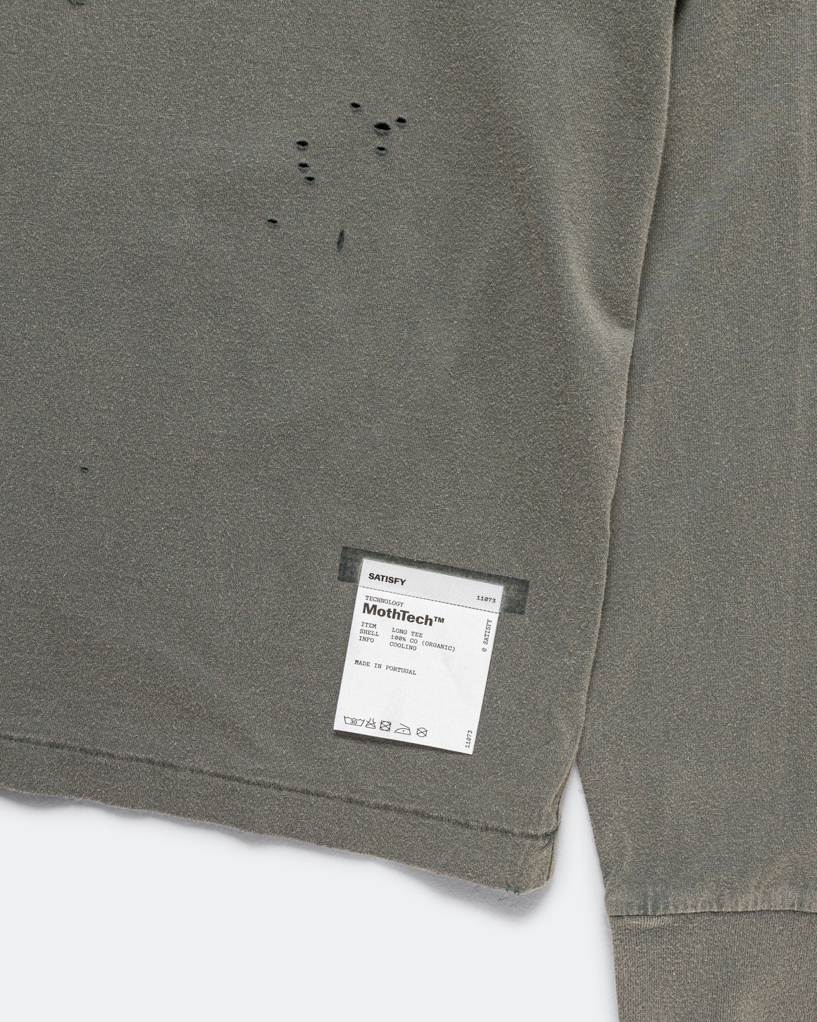 Satisfy - MothTech Long Tee - Faded Black - Up There Athletics