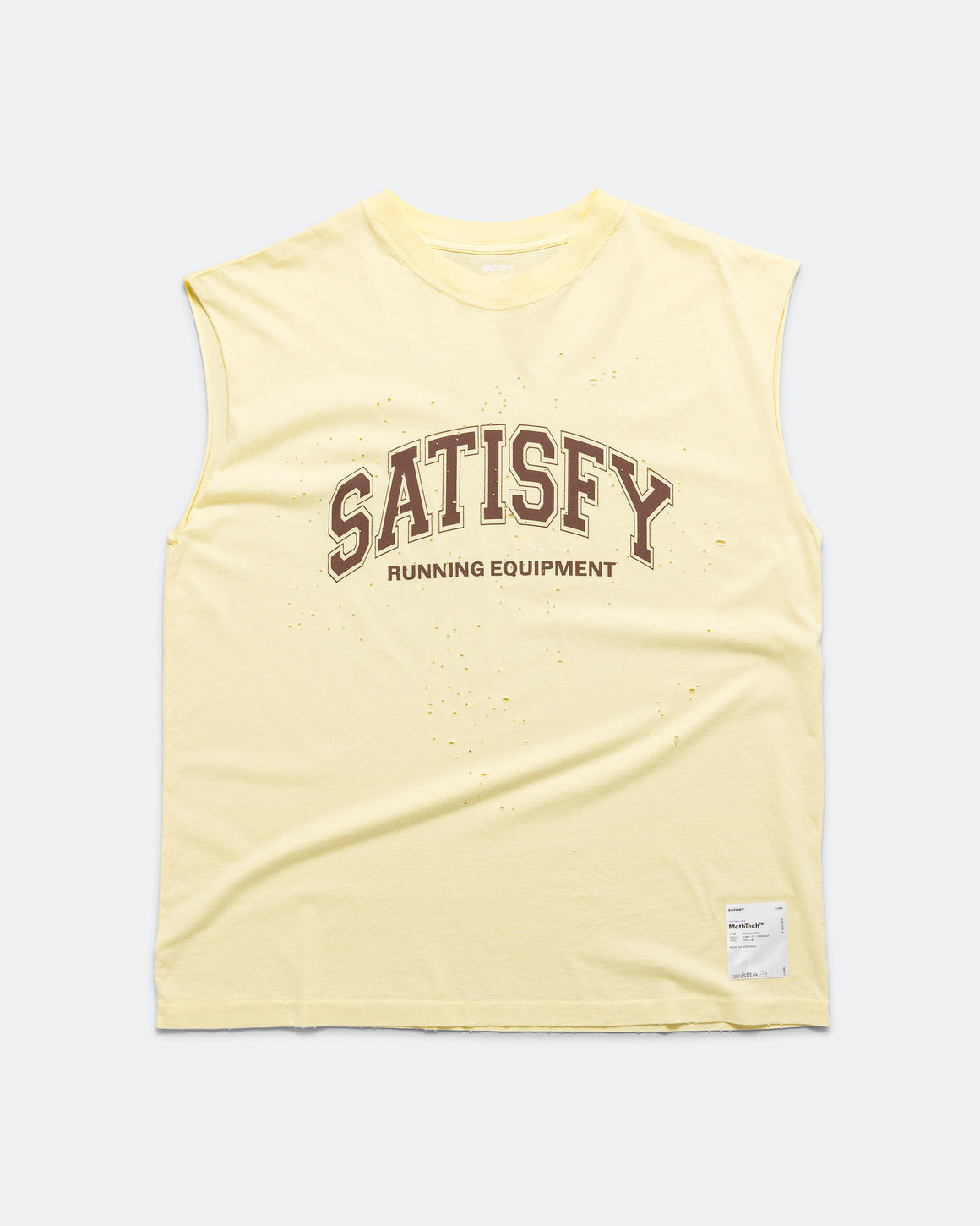 Satisfy - MothTech Muscle Tee - Aged Transparent Yellow - Up There Athletics