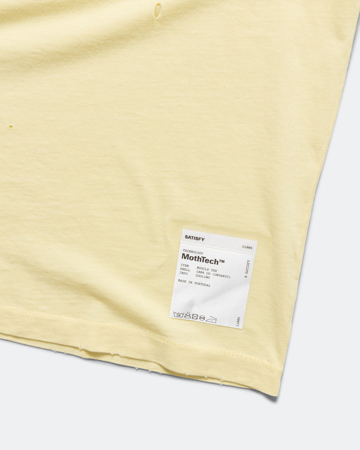 Satisfy - MothTech Muscle Tee - Aged Transparent Yellow - Up There Athletics