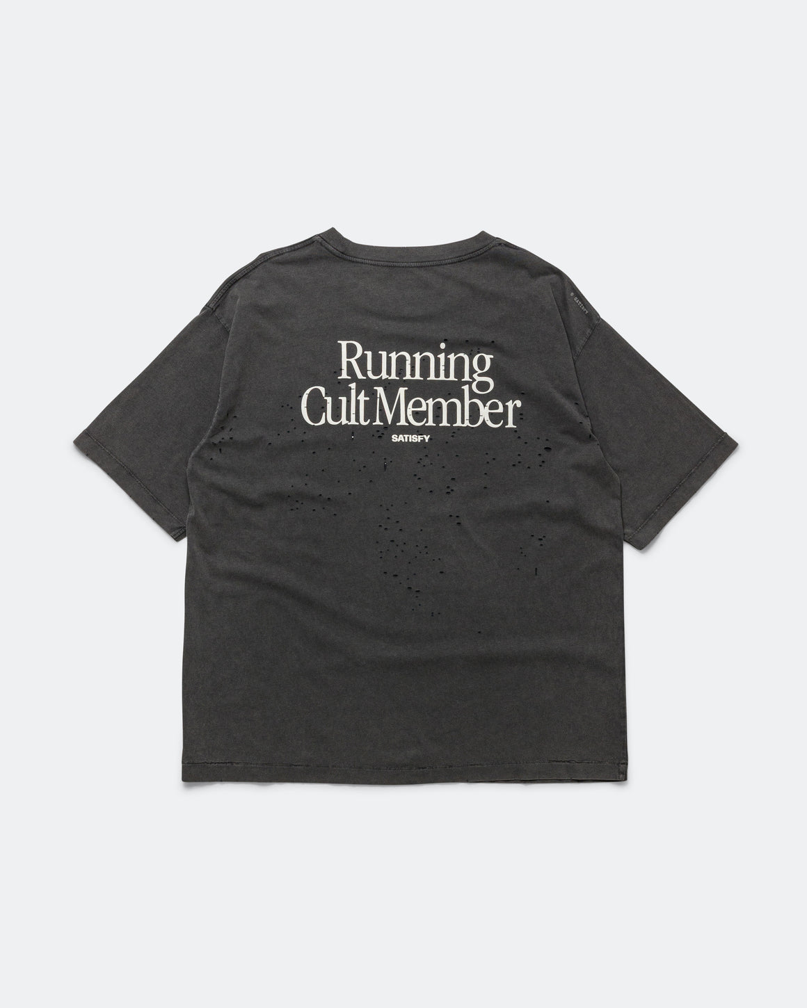 Satisfy - MothTech 'Running Cult Member' T-Shirt - Aged Black - Up There Athletics