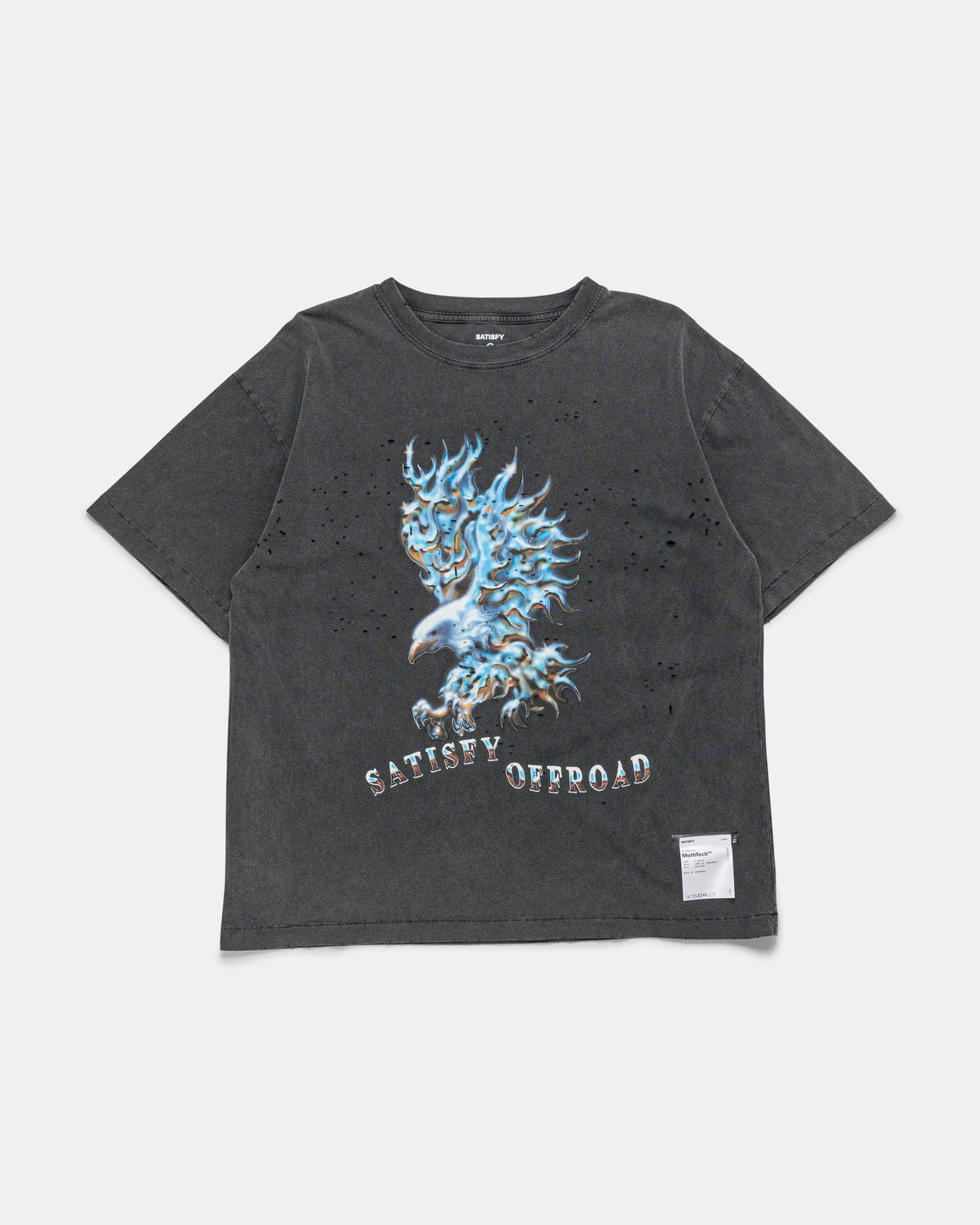 Satisfy - MothTech 'Soaring Eagle' T-Shirt - Aged Black - Up There Athletics