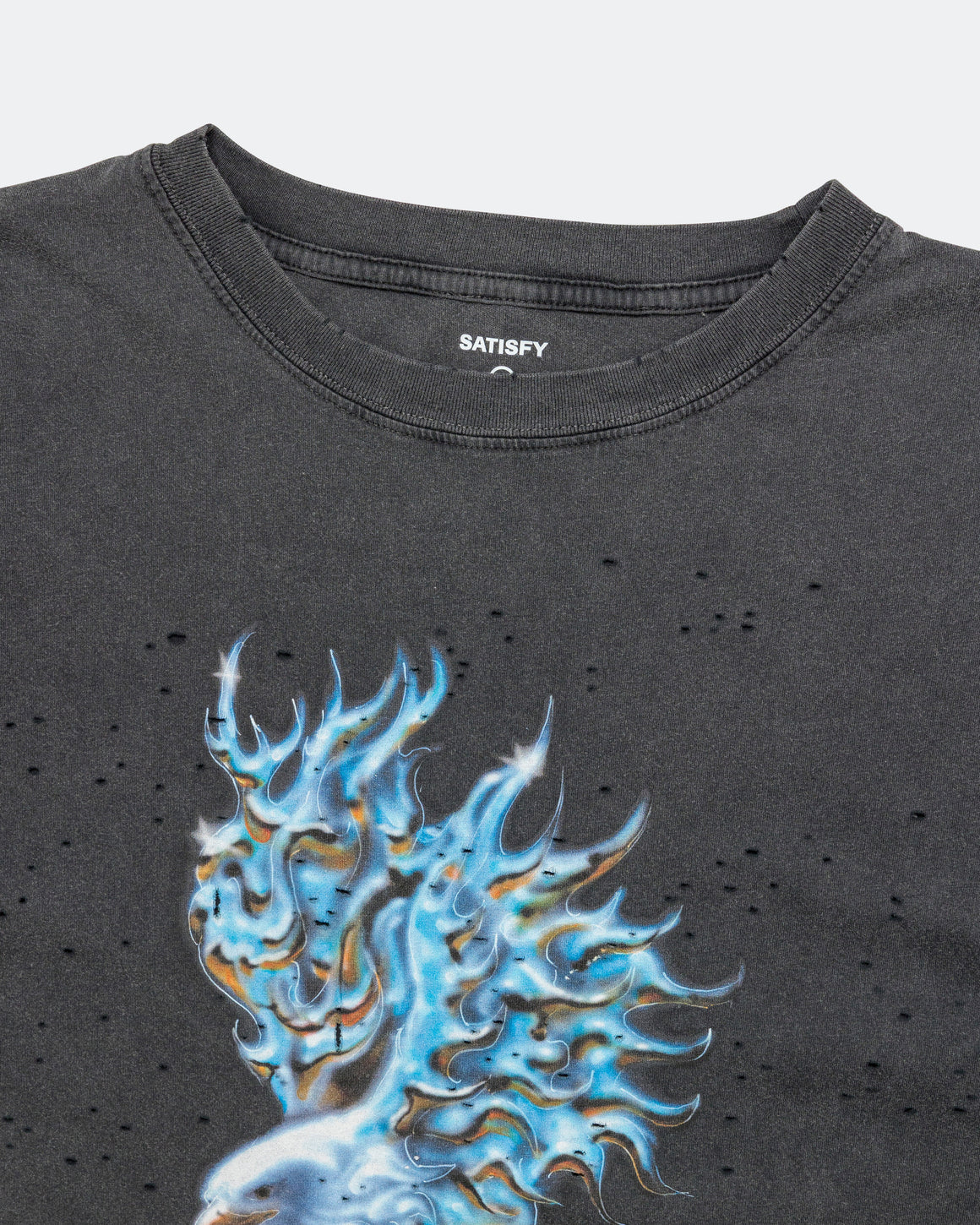 Satisfy - MothTech 'Soaring Eagle' T-Shirt - Aged Black - Up There Athletics
