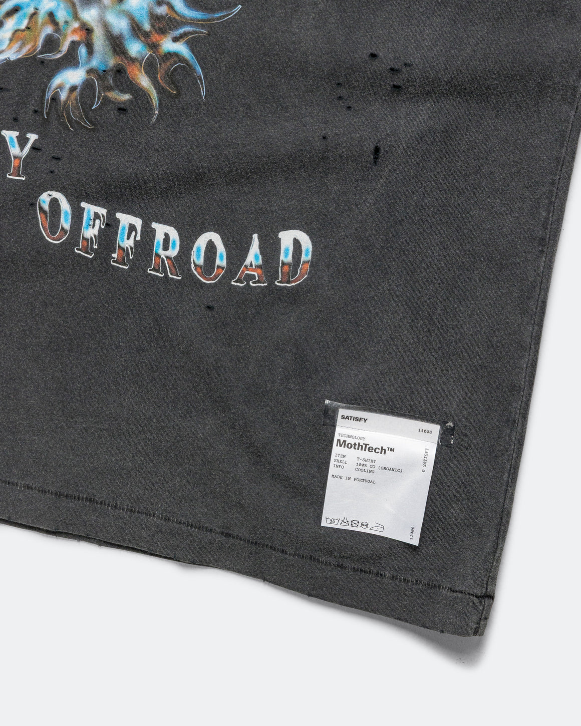 Satisfy - MothTech 'Soaring Eagle' T-Shirt - Aged Black - Up There Athletics