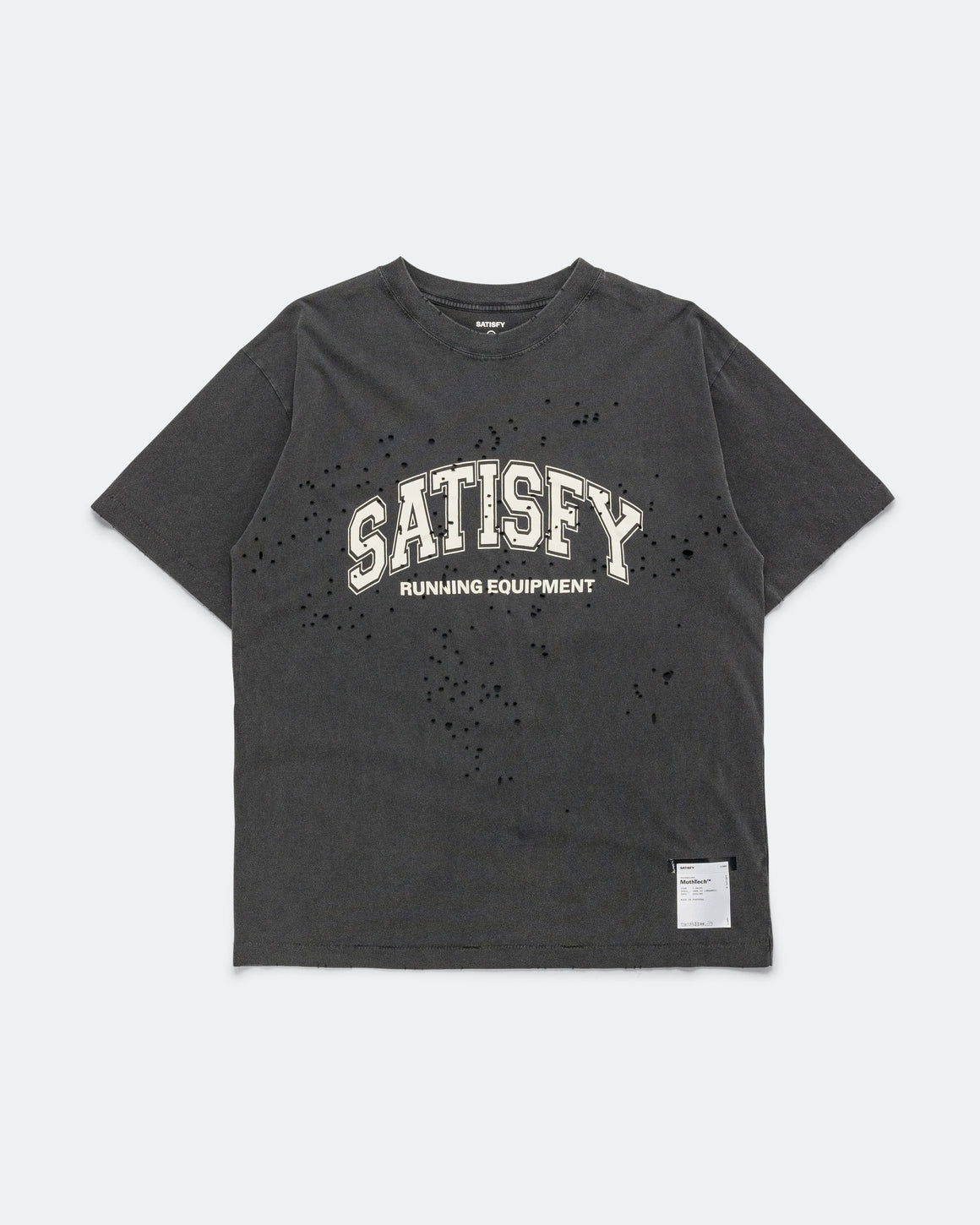 Satisfy - MothTech T-Shirt - Aged Black SAC - Up There Athletics
