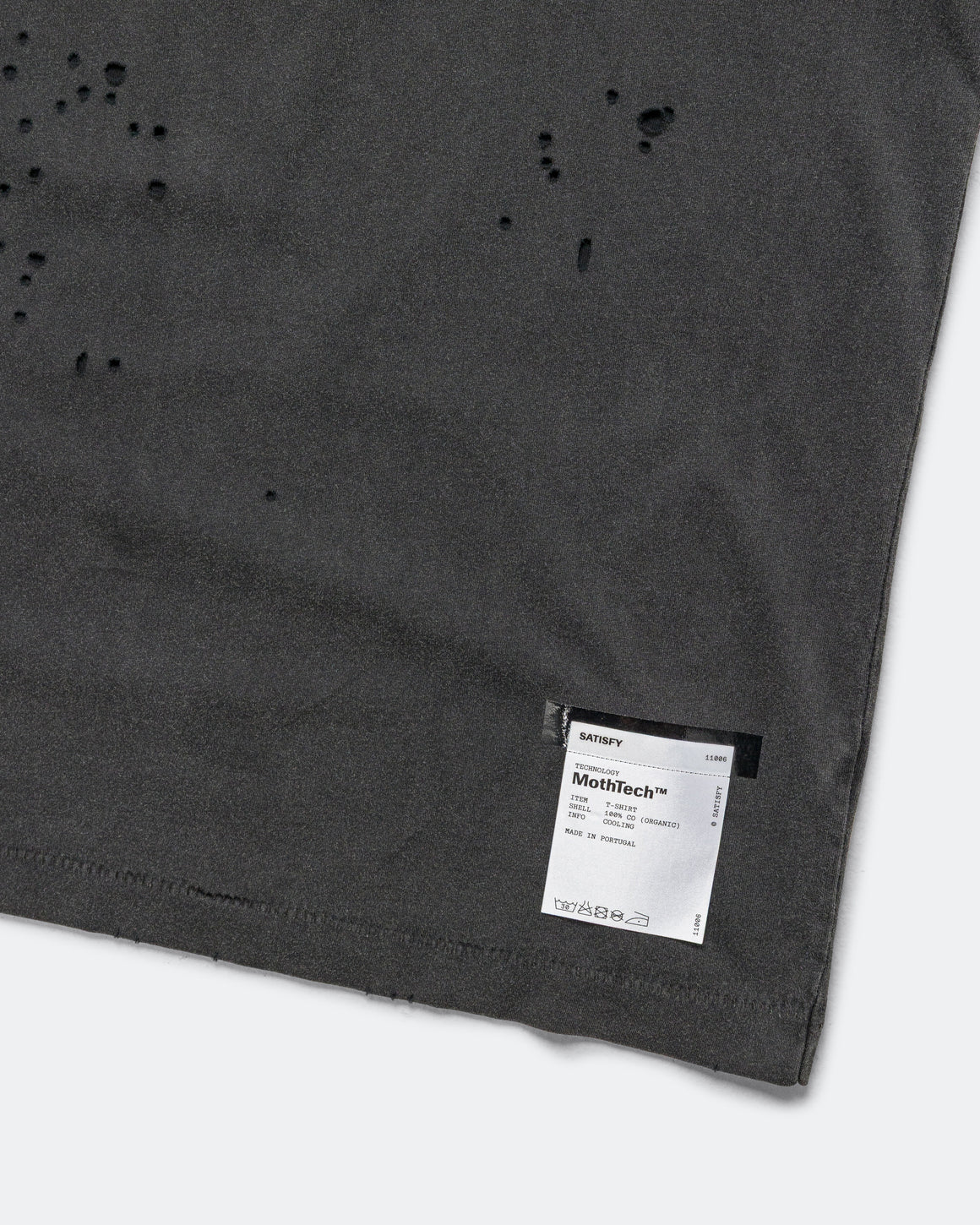 Satisfy - MothTech T-Shirt - Aged Black SAC - Up There Athletics