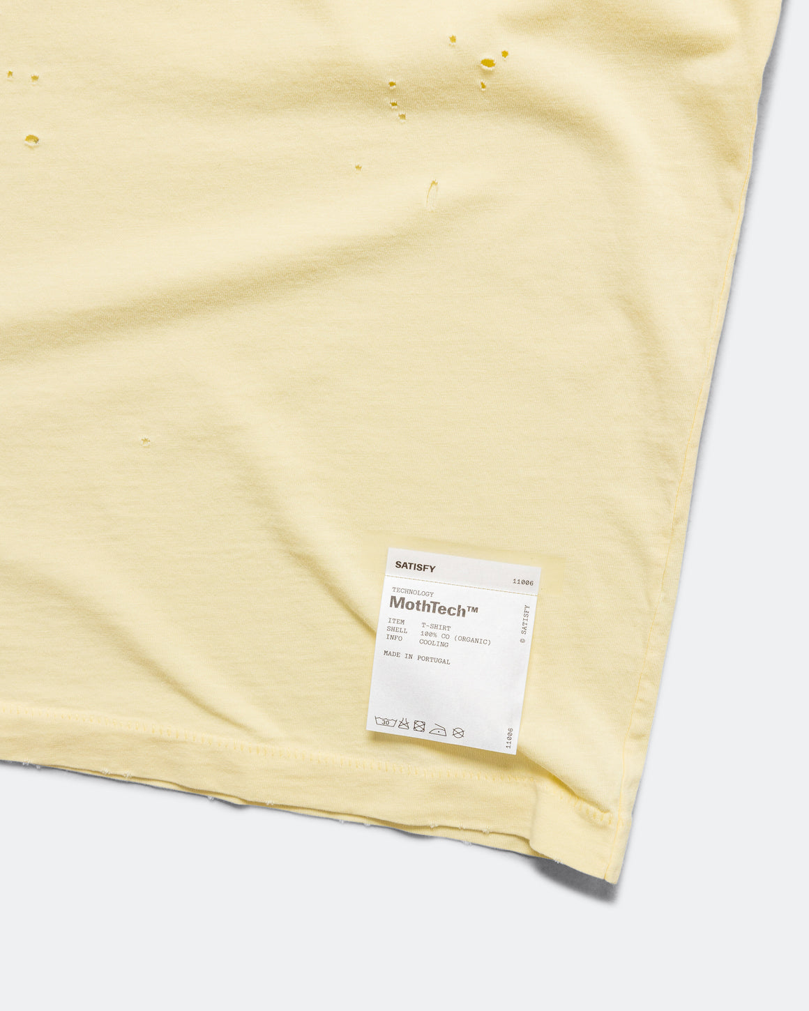 Satisfy - MothTech T-Shirt - Aged Transparent Yellow - Up There Athletics