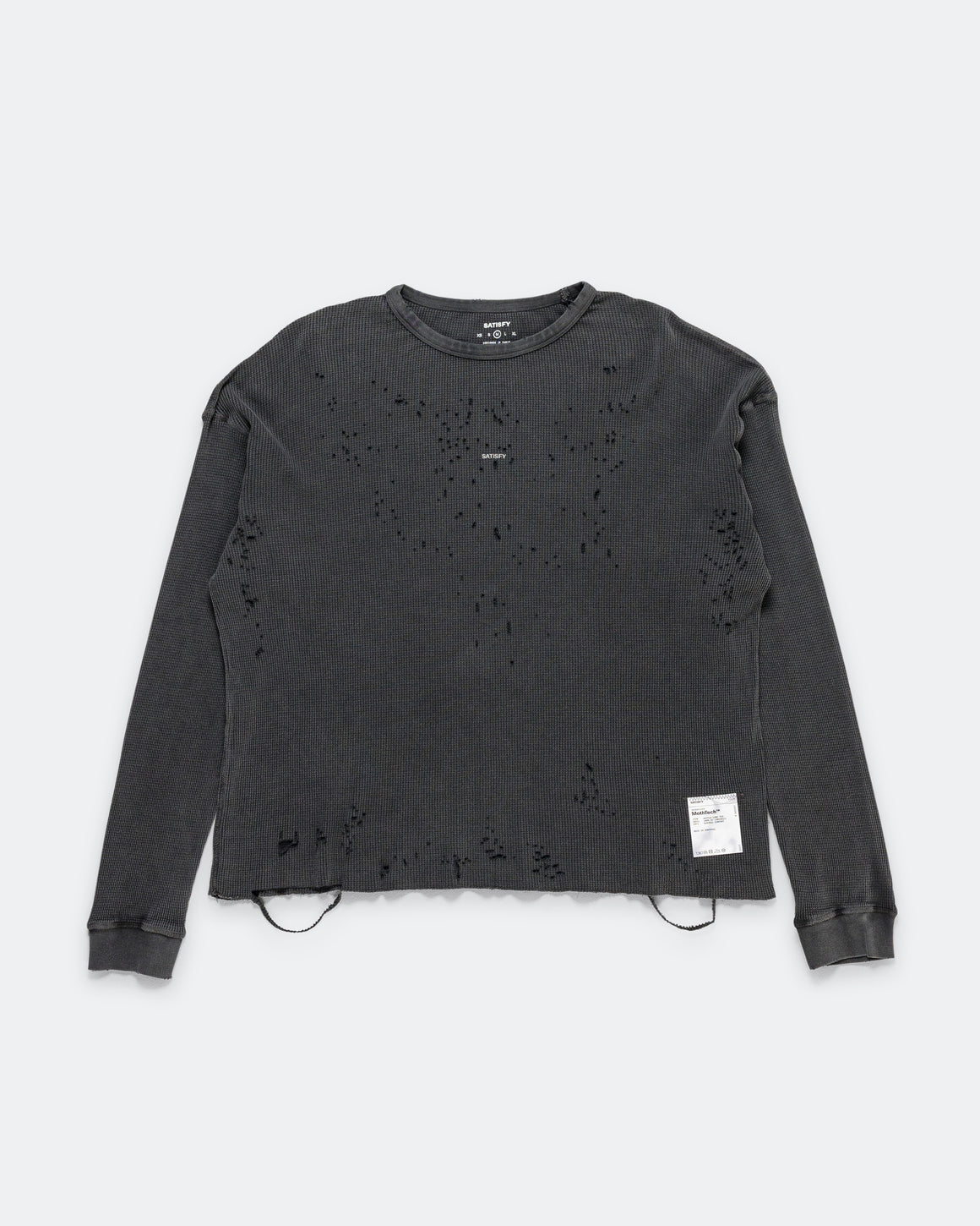 Satisfy - MothTech Waffle Long Tee - Aged Black - Up There Athletics