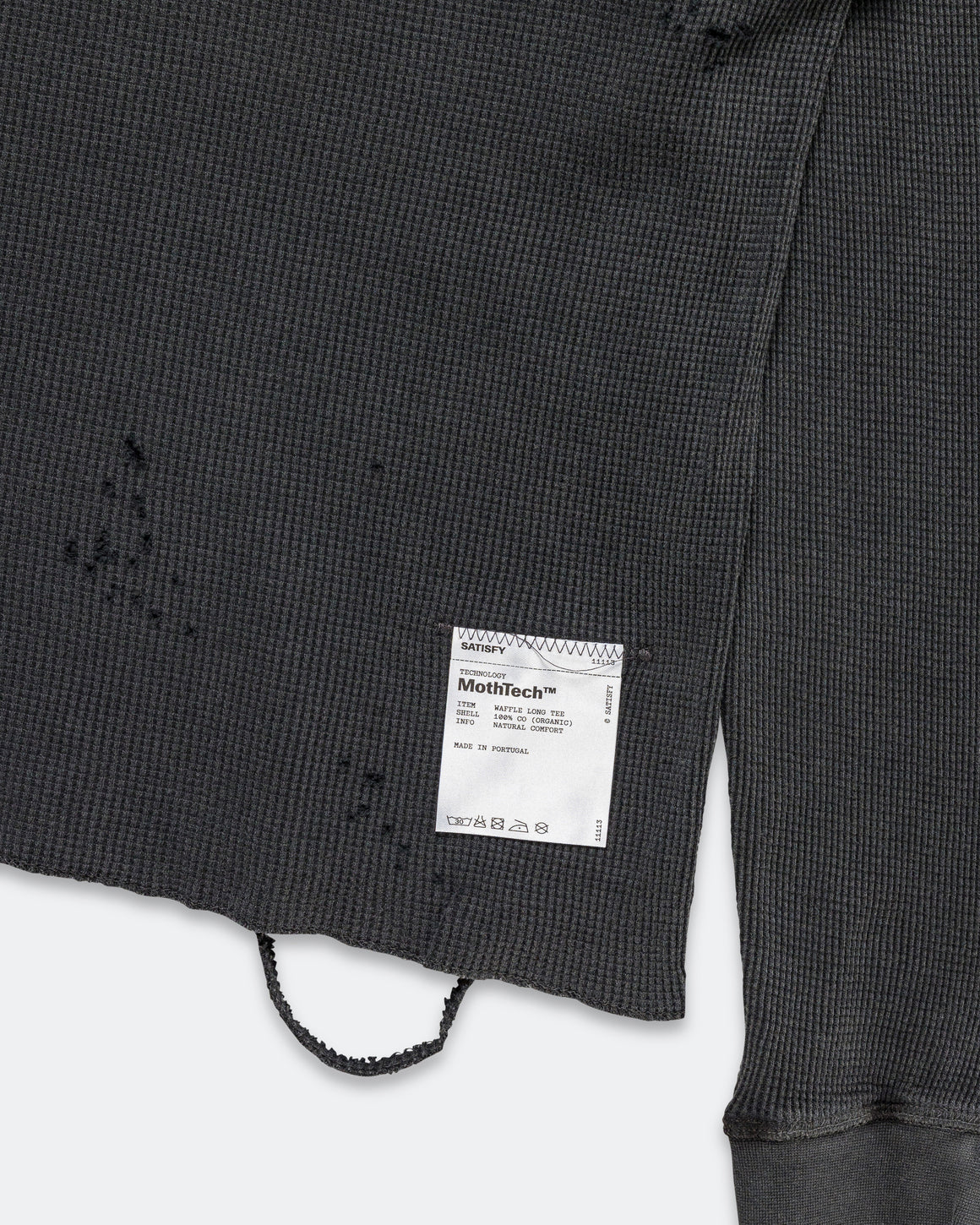 Satisfy - MothTech Waffle Long Tee - Aged Black - Up There Athletics