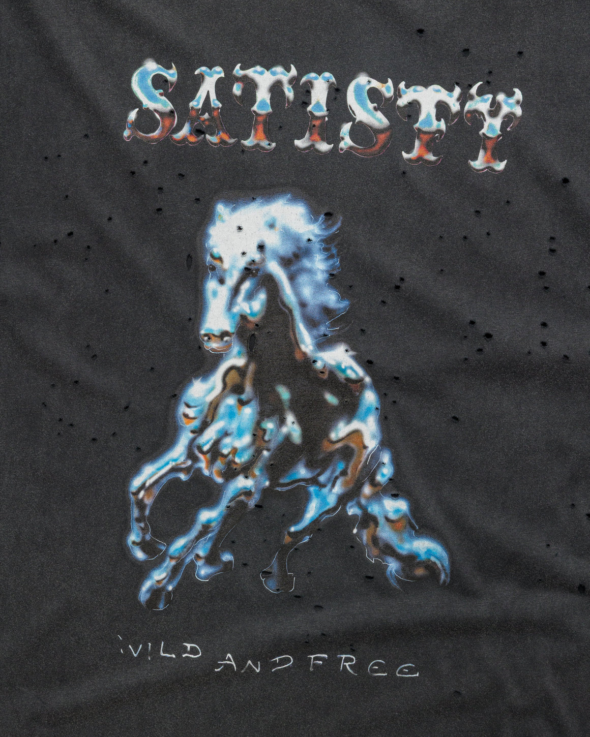 Satisfy - MothTech 'Wild Horse' T-Shirt - Aged Black - Up There Athletics